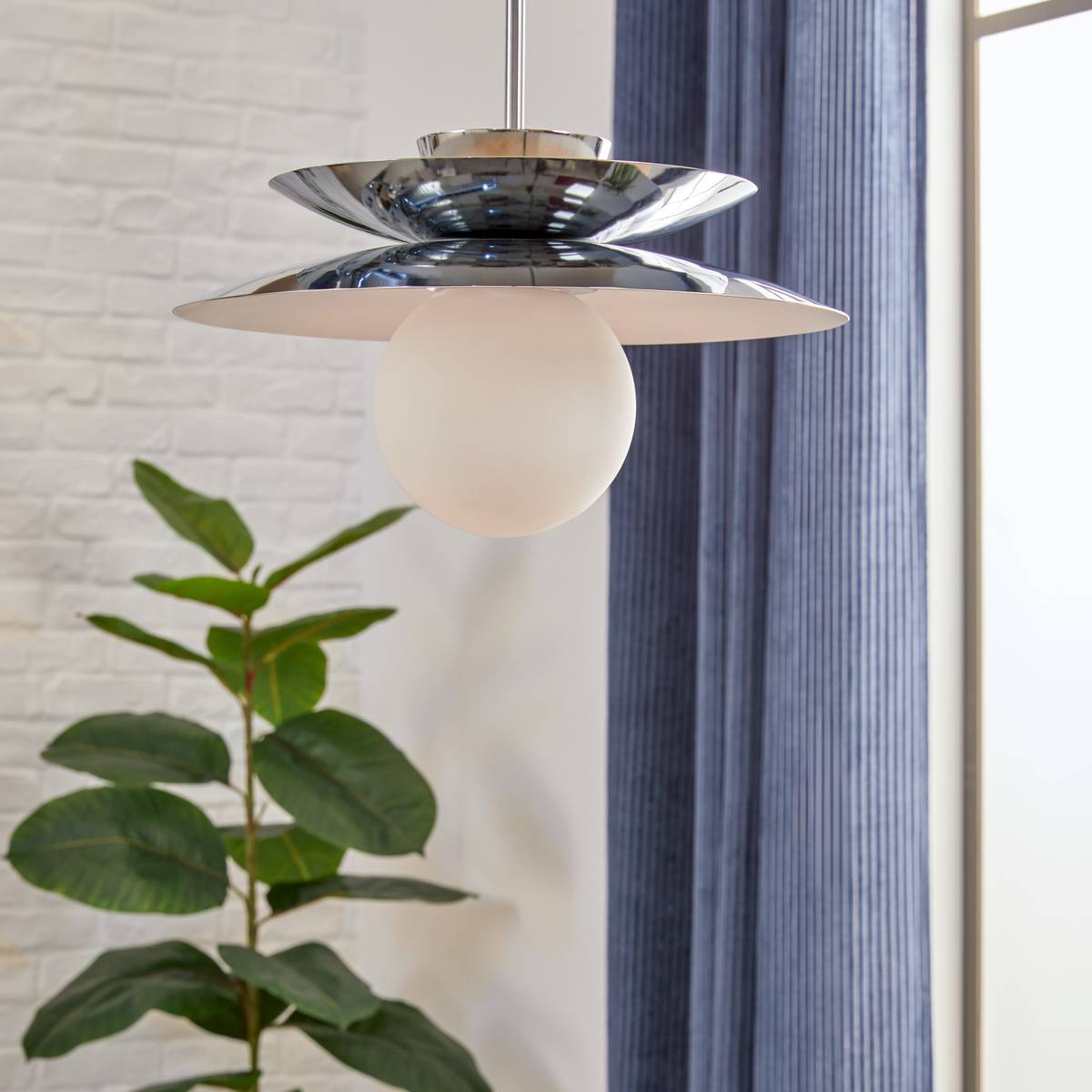 Pendant Light "Omia" Silver, h.125 cm