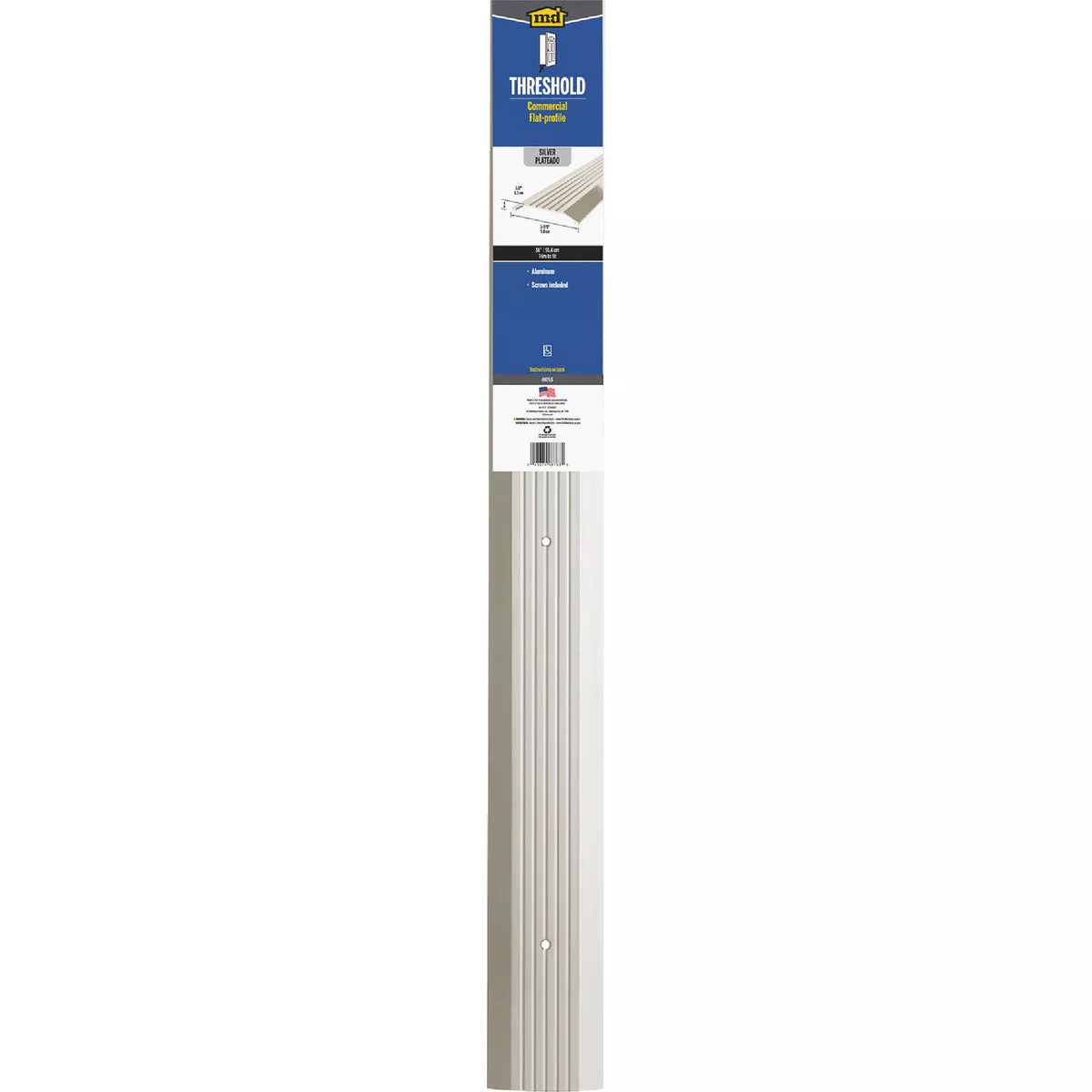 M-D Building Products 3-7/8 In. x 1/2 In. x 36 In. Silver Aluminum Commercial Flat-Profile Threshold