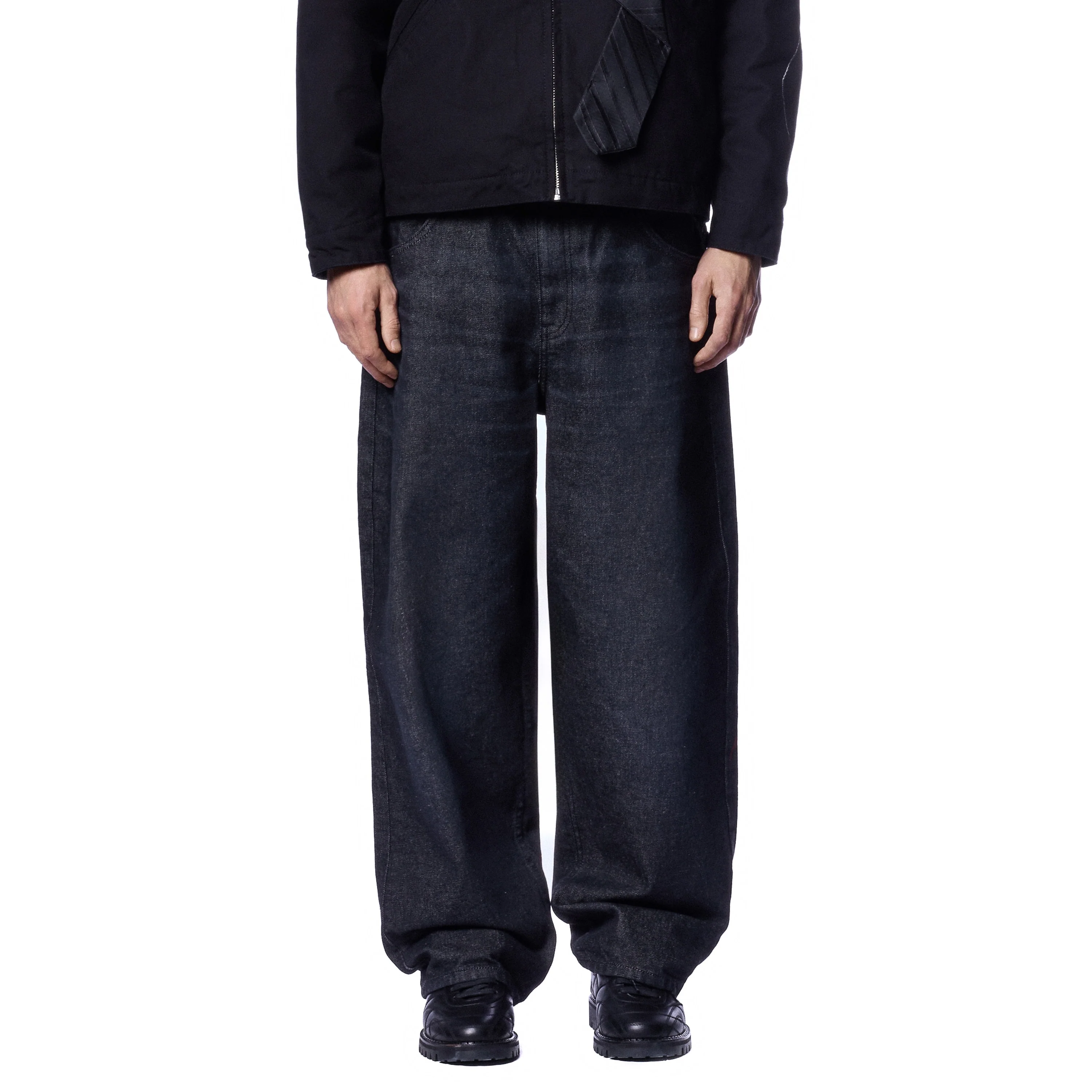 "wall street" black raw Denim