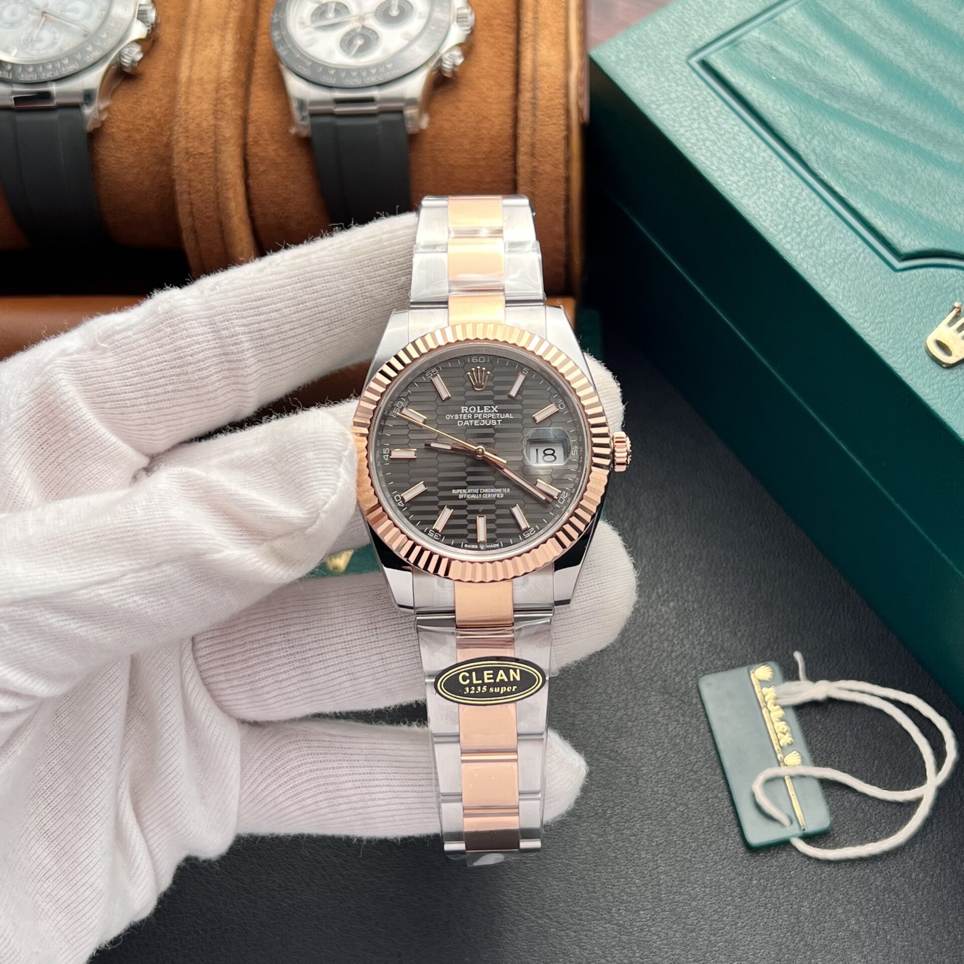 Rolex DateJust 126331 Replica 1:1 Watch Gray Dial Oyster Strap Clean Factory 41mm - Elite Watch Atelier
