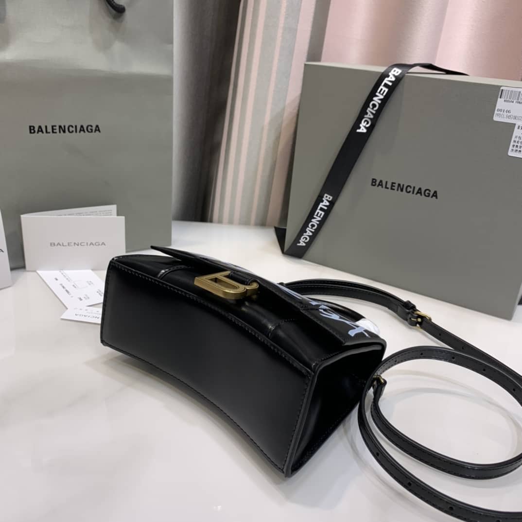 Balenciaga Hourglass Leather Top Handle Replica Bag - Replicaclubs