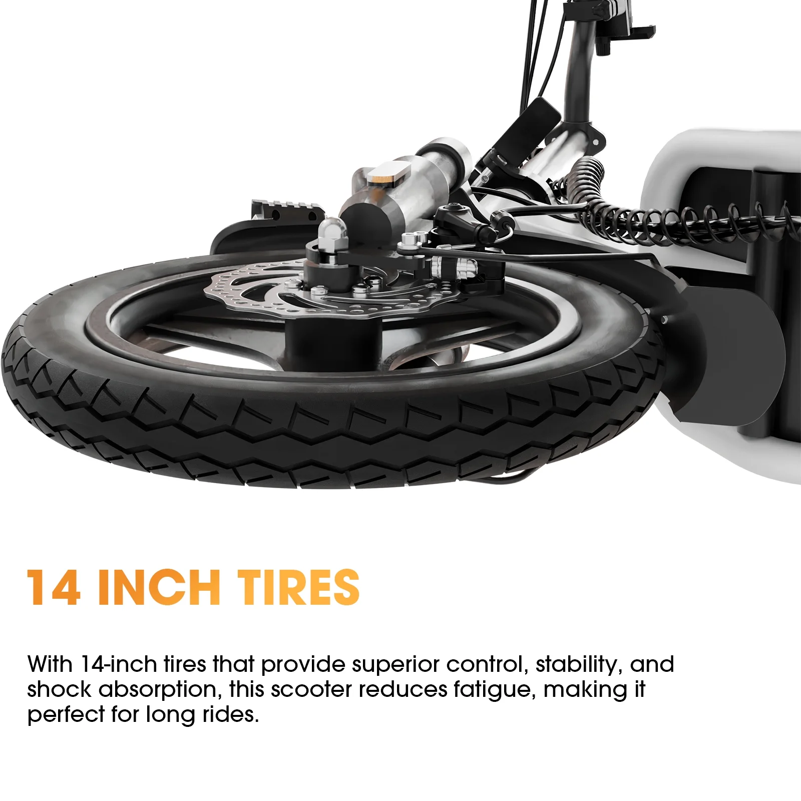 Skeri Electric Scooter with Seat for Adult and Basket, 14 Inch Tire Electric Scooter with Dual Shock Absorbers, 350W Motor with 25-Mile Range, Speed Up to 20 MPH (Gen 2.0) - Image 35