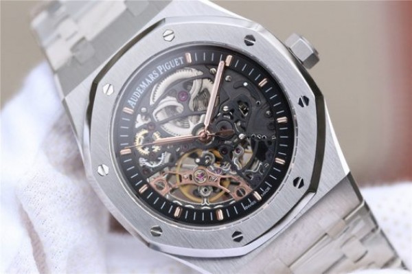 Replica Audemars Piguet Royal Oak 41mm Double Balance Wheel Openworked 15407 SS JF SS Bracelet A3132 - Top club