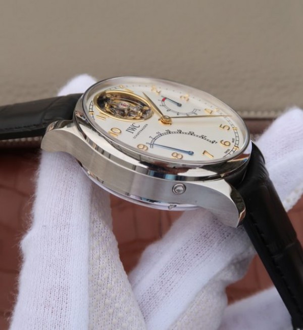 Replica IWC AZ Portuguese Tourbillon IW5046 White Dial YG Markers - Top club