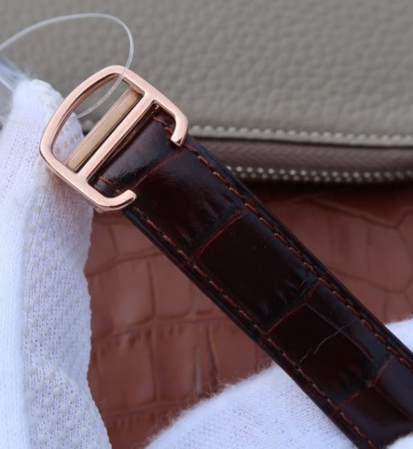 Replica Cartier V6 Ballon Bleu 36mm RG White Textured Dial Leather Strap - Top club