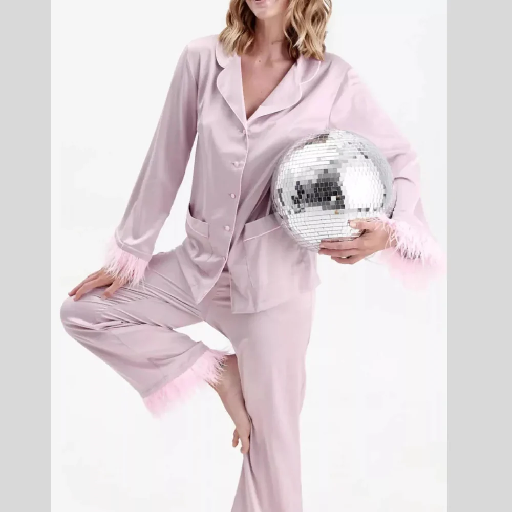 Silky Button Up Top and Pants Lounge Set - ZKZOOK