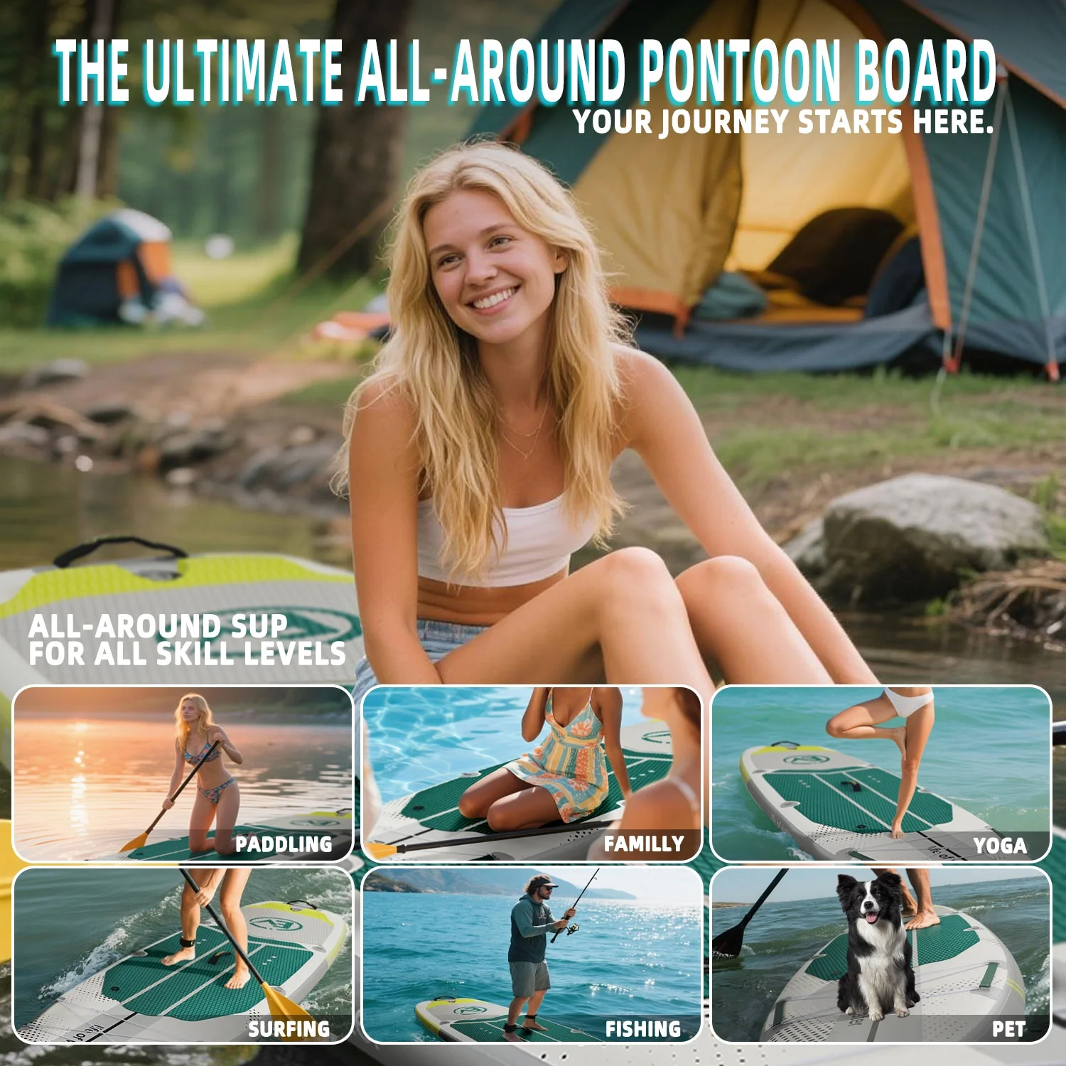 MSEASFREE Inflatable Paddle Board Stand up Paddle Board with Premium SUP Accessories - Image 16