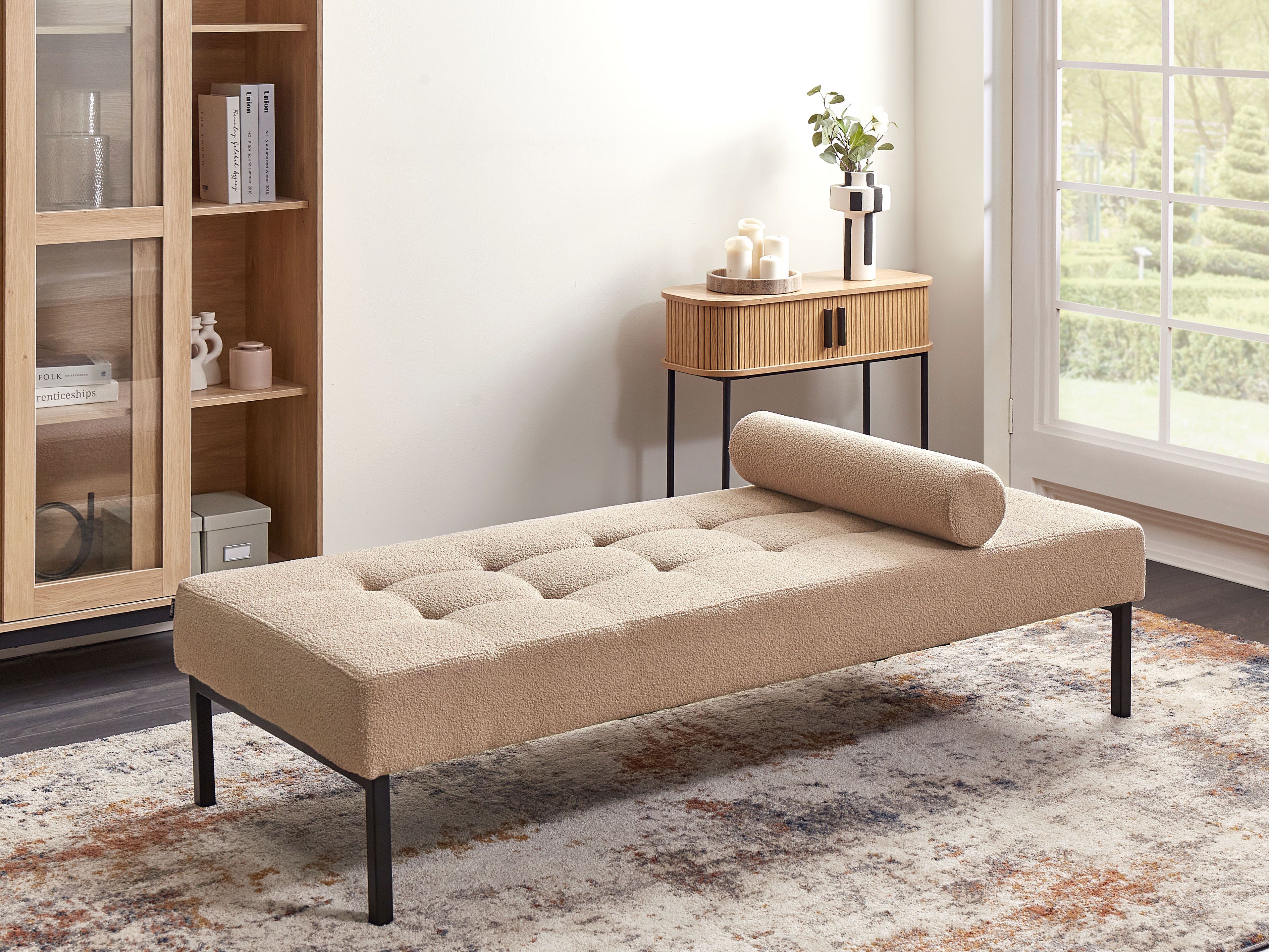 Chaise Longue CHINON Boucle Beige