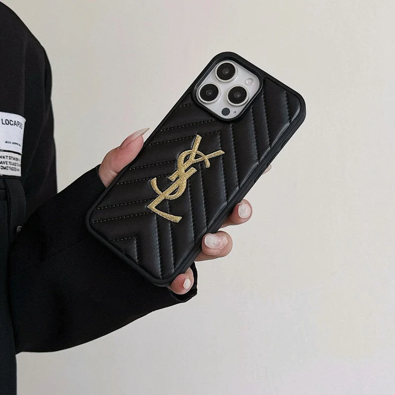 Saint Black & White Leather iPhone Case - Wholesale & Influencer