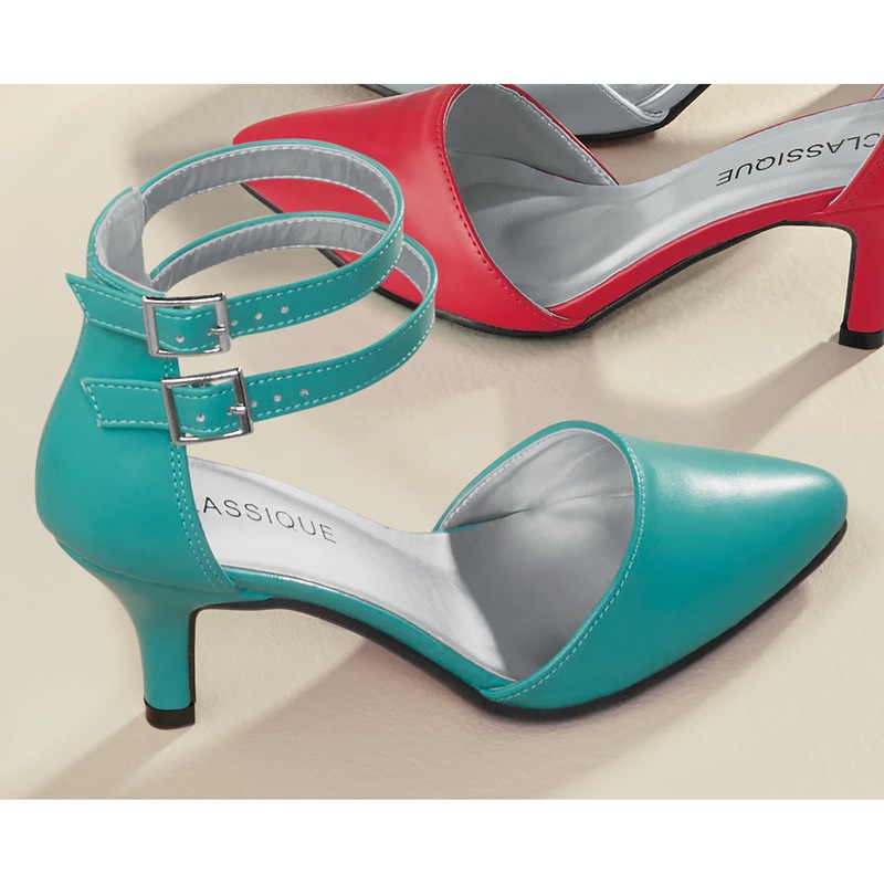 Camlo Pump with Double Ankle Strap in Lots of Colors - MIDNIGHT VELVET CATALOG