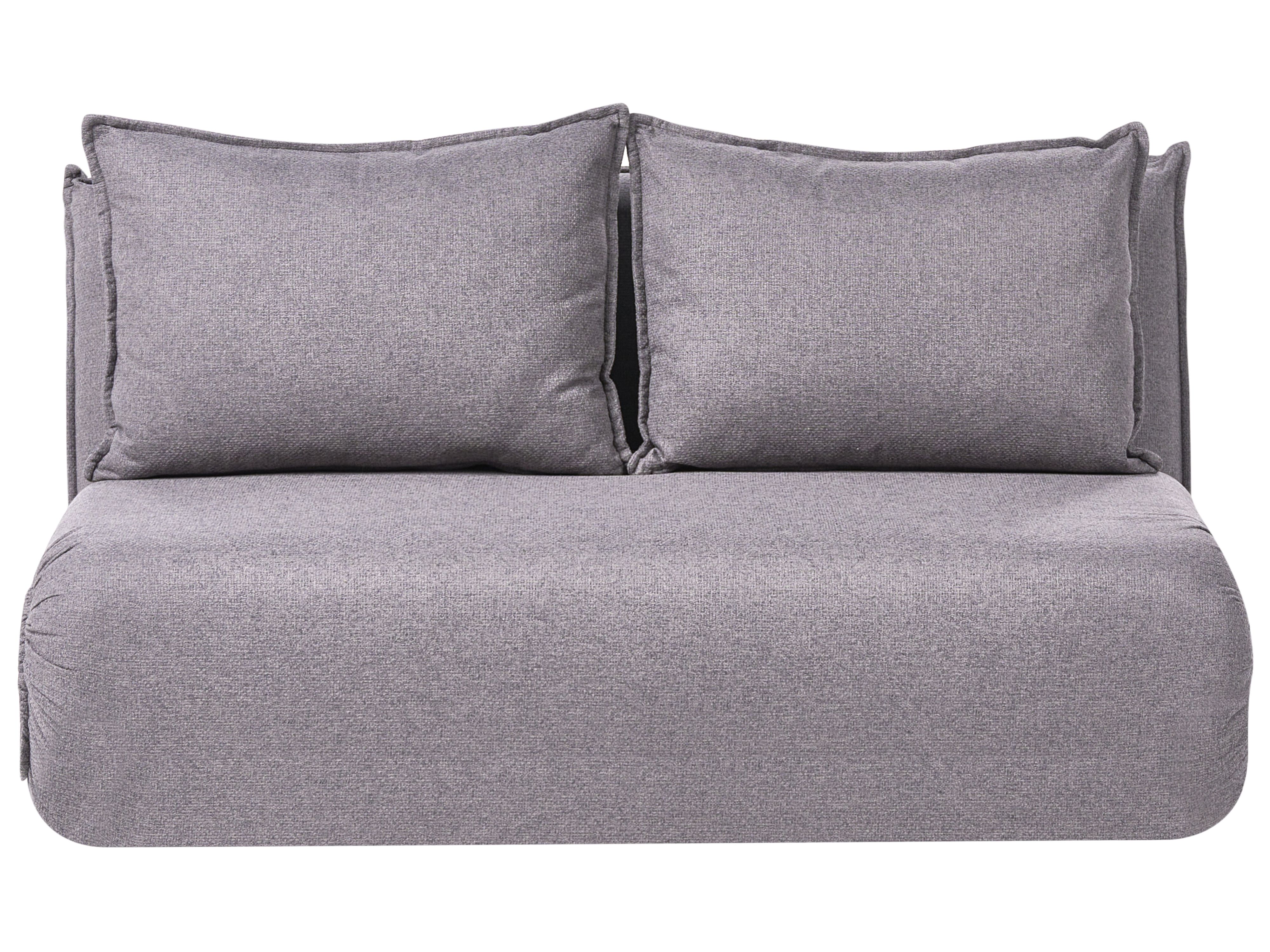 Sofa Bed 2 Seater ROROS Faux Linen Dark Grey