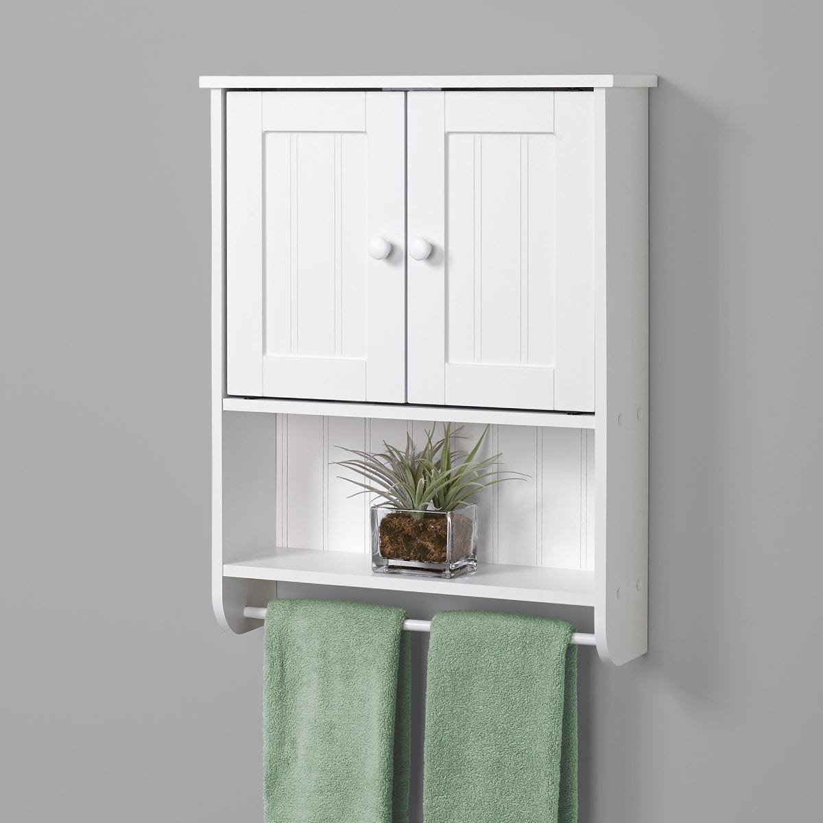 Zenith Country Cottage White 21-5/8 In. W. x 6-3/4 In. D. x 25-3/4 In. H. Wall Bath Cabinet
