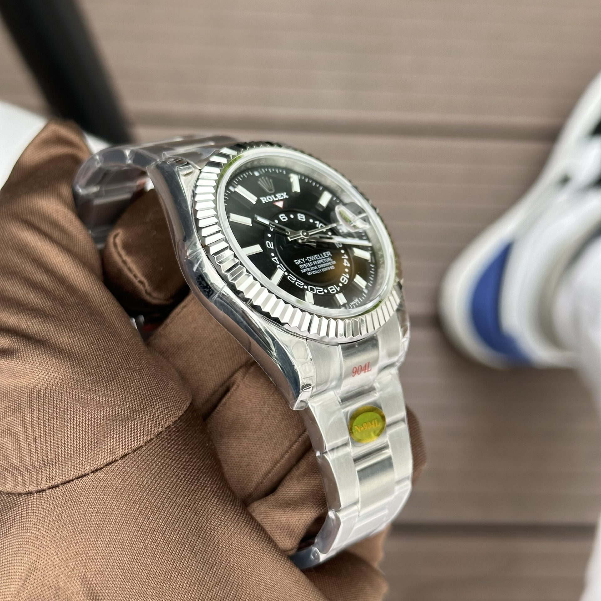 Rolex Sky-Dweller Replica 1:1 Watch Black Dial Silver N Factory 41mm Watch - Elite Watch Atelier