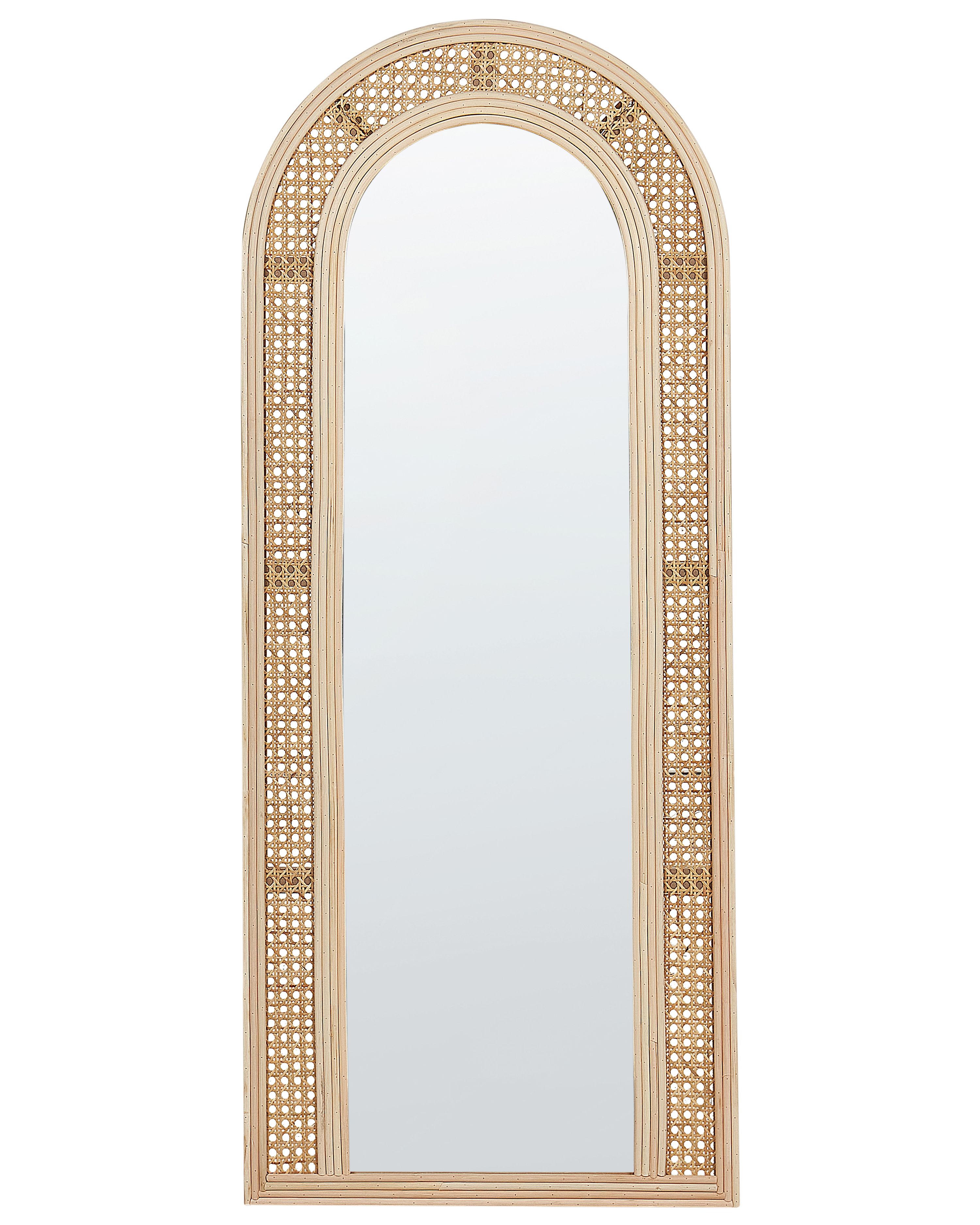 Wall Mirror FRANEY 50 cm 120 cm Rattan Natural