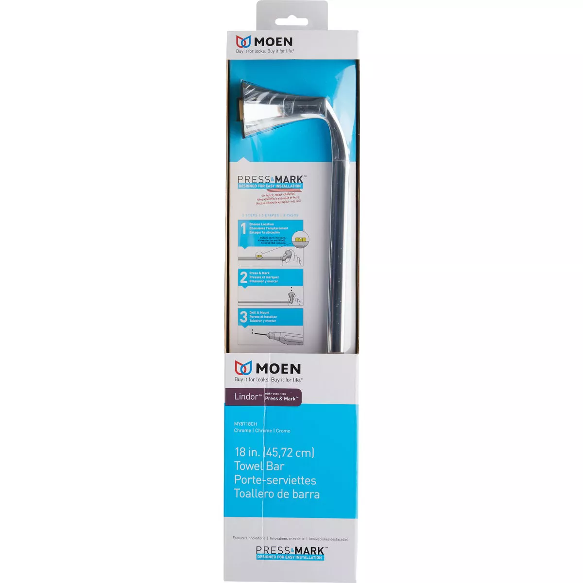 Moen Lindor 18 In. Towel Bar, Chrome