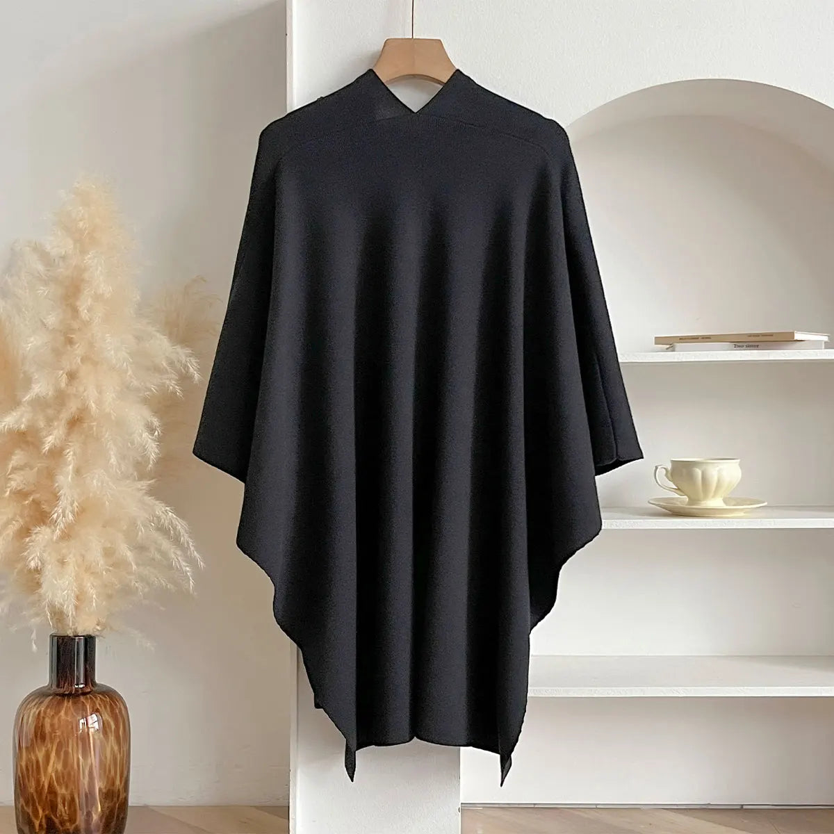 Luxe Dubbelzijdige Poncho Dames - Warm en Stijlvol voor Koude Dagen
