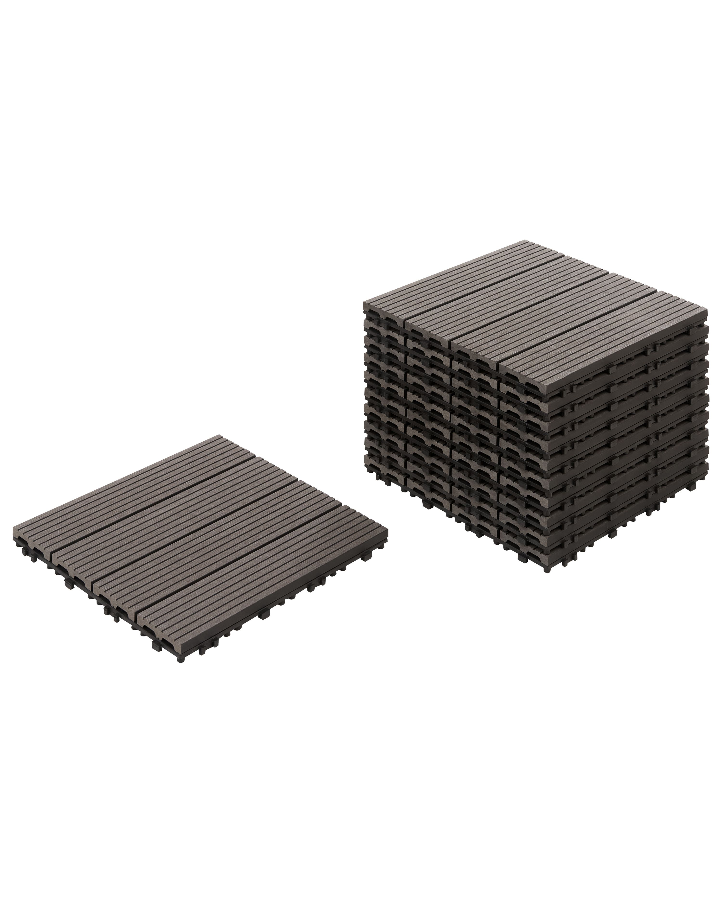 Outdoor Flooring ATELETA Wood-Plastic Composite (WPC) Graphite Grey