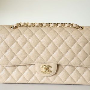 Chanel Classic Medium Blue Lambskin Rainbow Hardware – CB0311:1High-quality replica