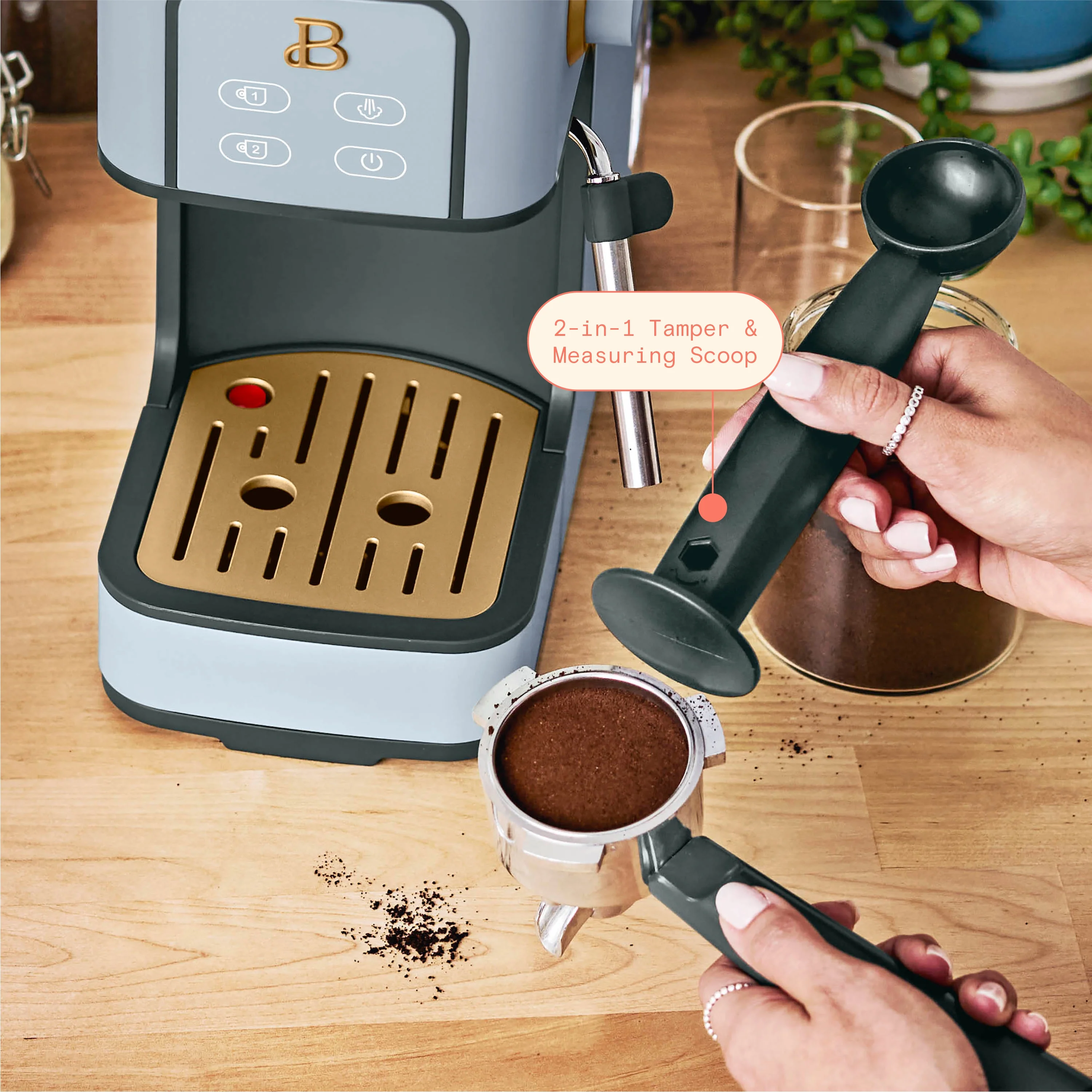 Beautiful Slim Espresso Machine with 20-Bar Pressure, Black Sesame by Drew Barrymore - Image 95