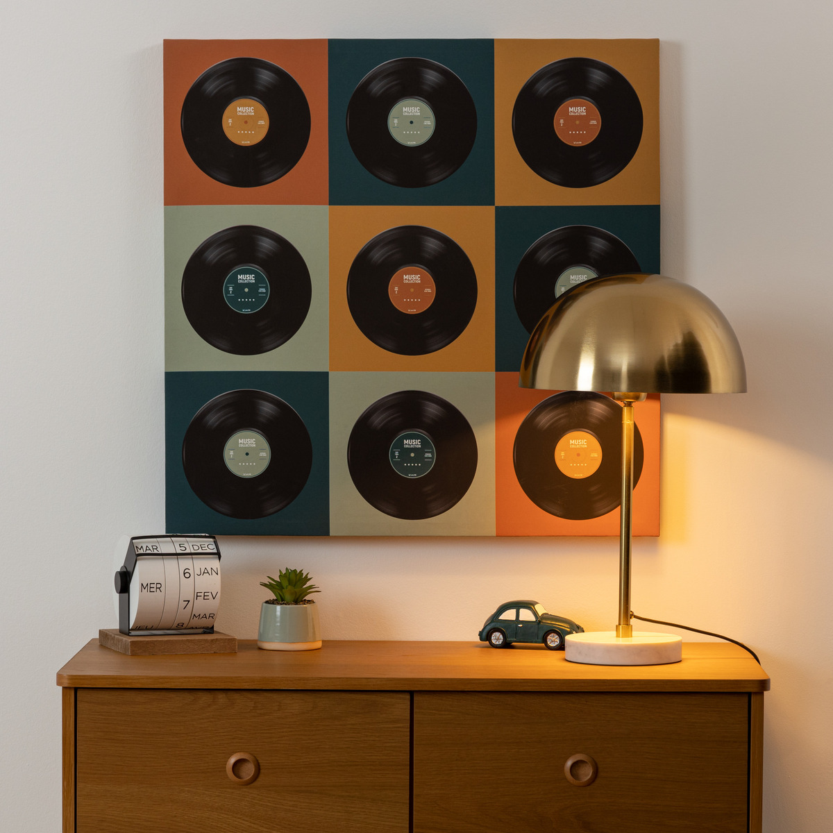 Lamp "Lilio" Gilt, H.46 cm