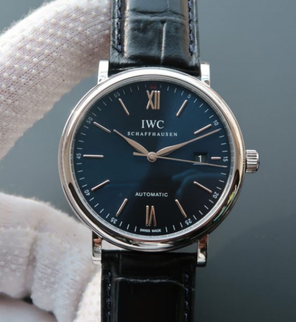Replica IWC MK Portofino IW356512 Automatic Blue Dial Leather Strap - Top club