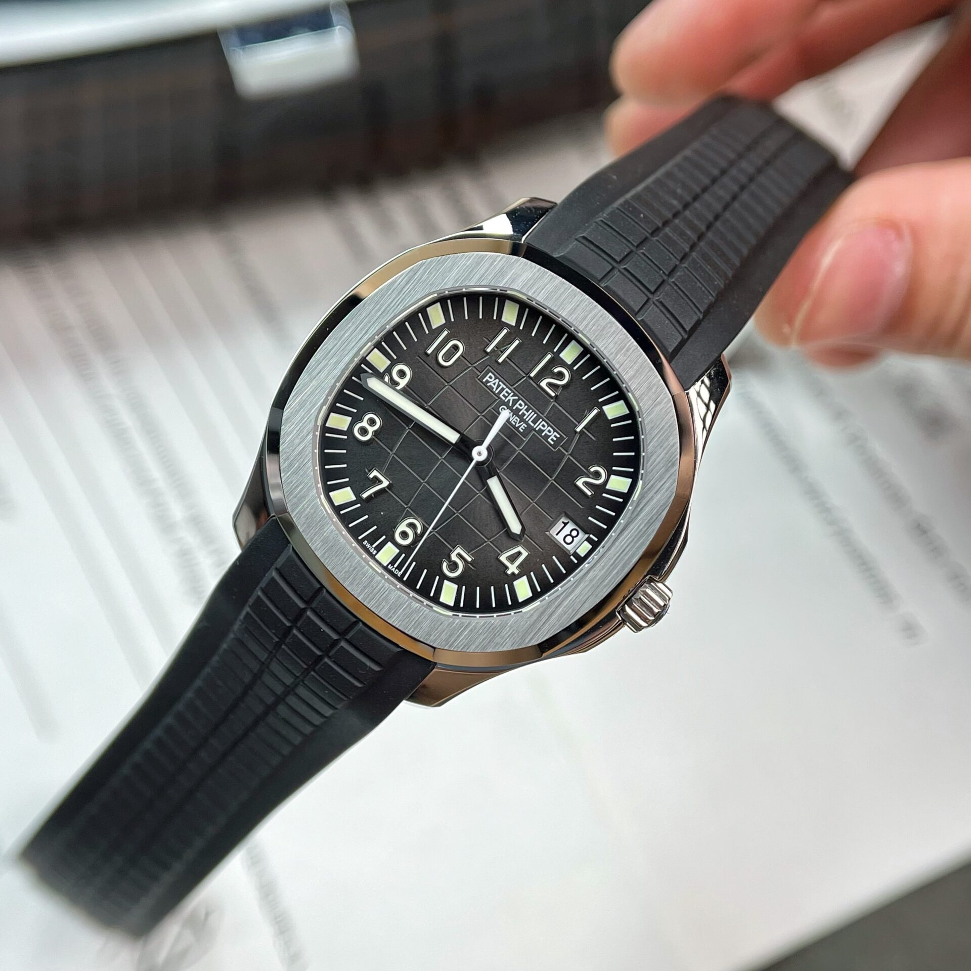 Patek Philippe Replica Watch Aquanaut 5167A Black Rubber Strap 3K Factory 40mm - Top club