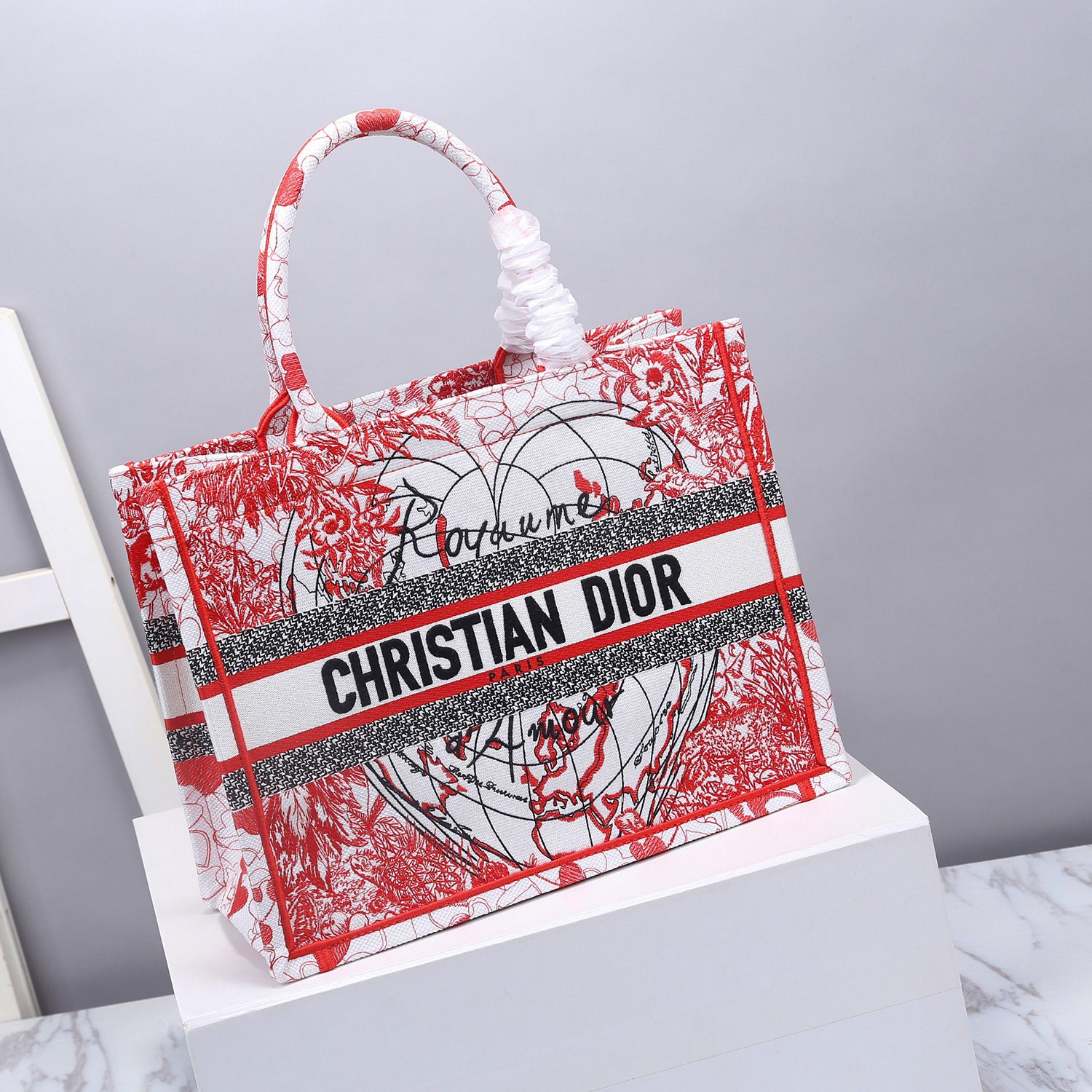 Christian Dior Medium Dior Book Tote Red Multicolor , For Women, Women’s Handbags 14in/36cm CD1:1High-quality replica