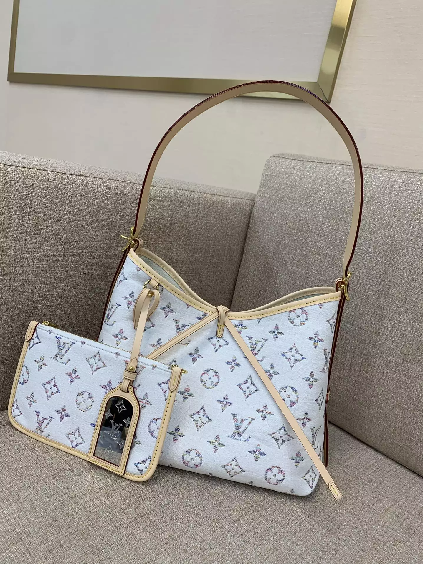 CarryAll PM Multicolor Beige Monogram Jacquard Fabric1:1High-quality replica