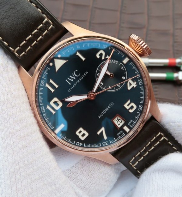 Replica IWC ZF Big Pilot IW500909 Le Petit Prince RG Leather Strap - Elite Watch Atelier
