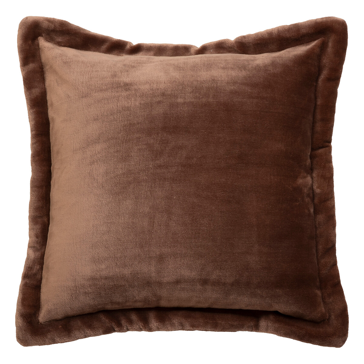 Flannel cushion "Cuddly" Brown, 53x53 cm