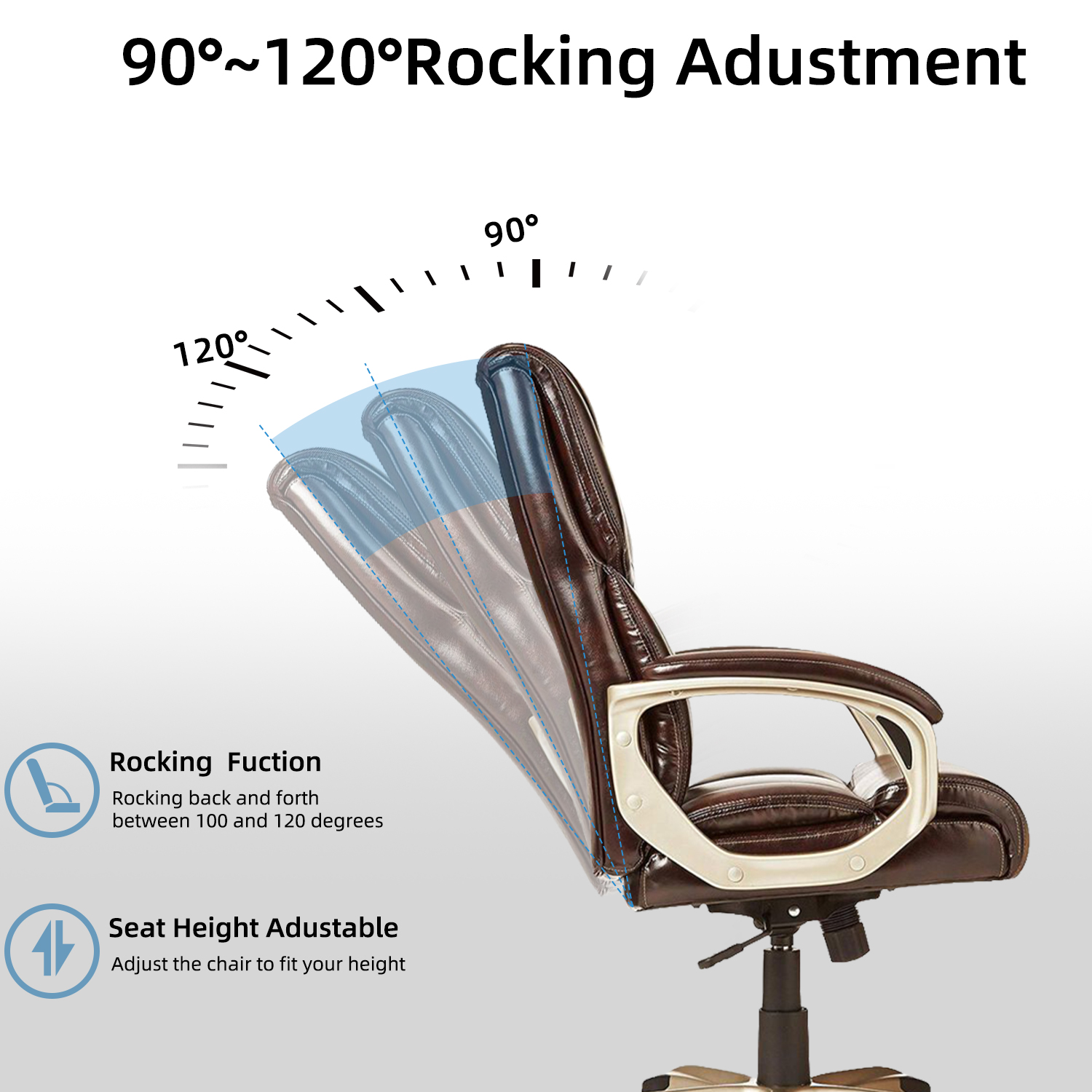 ExOffice Executive Office Chair Desk Chair Comfy Computer Chair Home Office Desk Chair,Brown