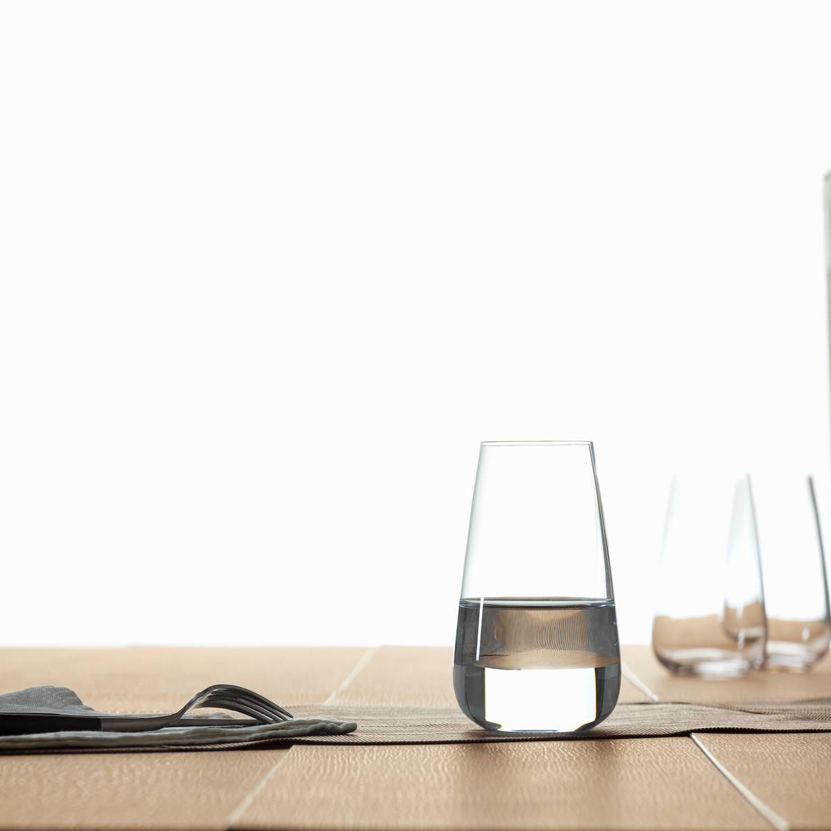 Set of 6 low tumblers "Selenga" 430 ml, Transparent