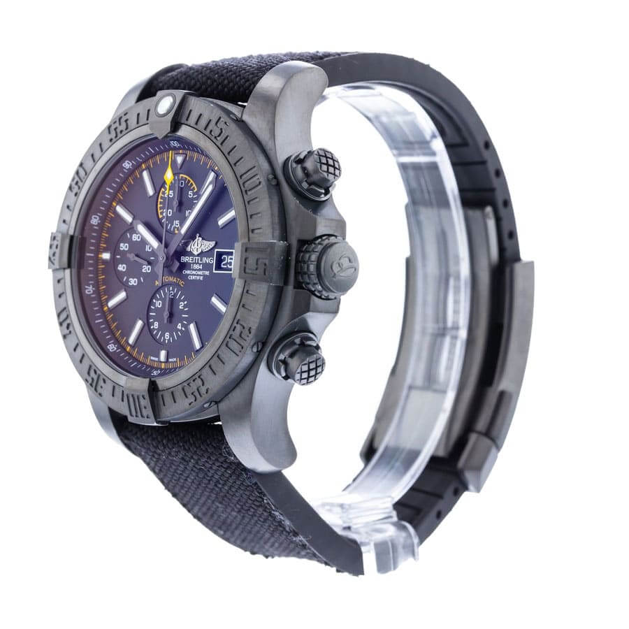 Breitling Super Avenger II Black Steel M133711A/BF30 Replica - Elite Watch Atelier