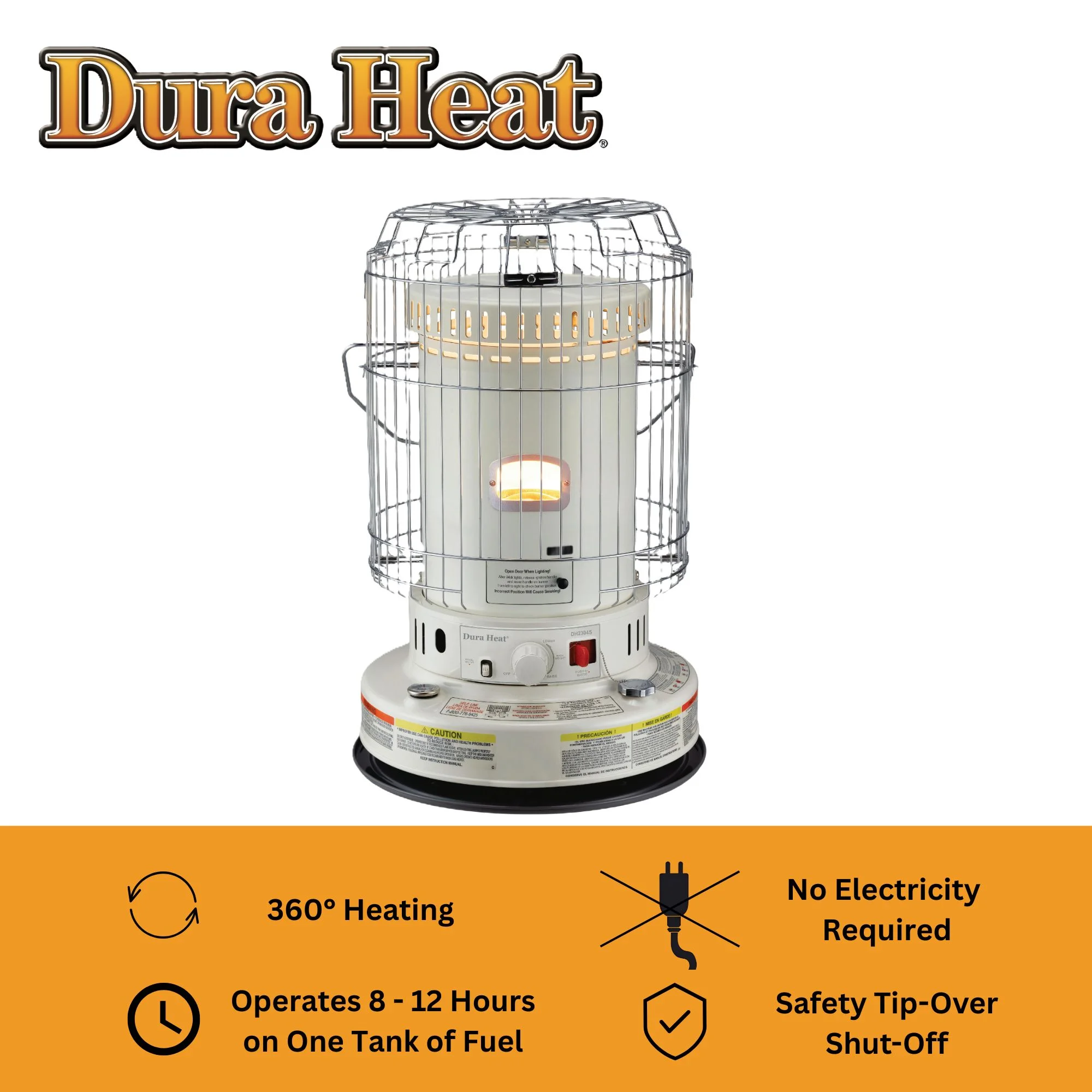 Dura Heat Convection Kerosene Heater, 23,800 BTU, Indoor Portable Heater - DH2304BB - Image 9