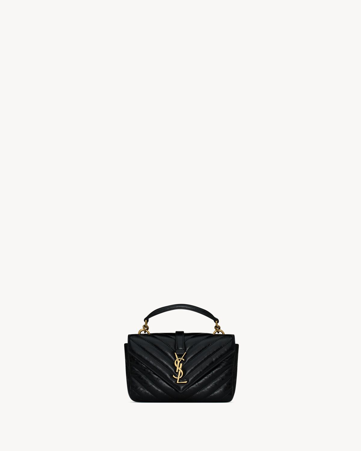 Replicate YSL College Mini Chain Bag in Shiny Crackled Leather(1:1 replica)1:1High-quality replica