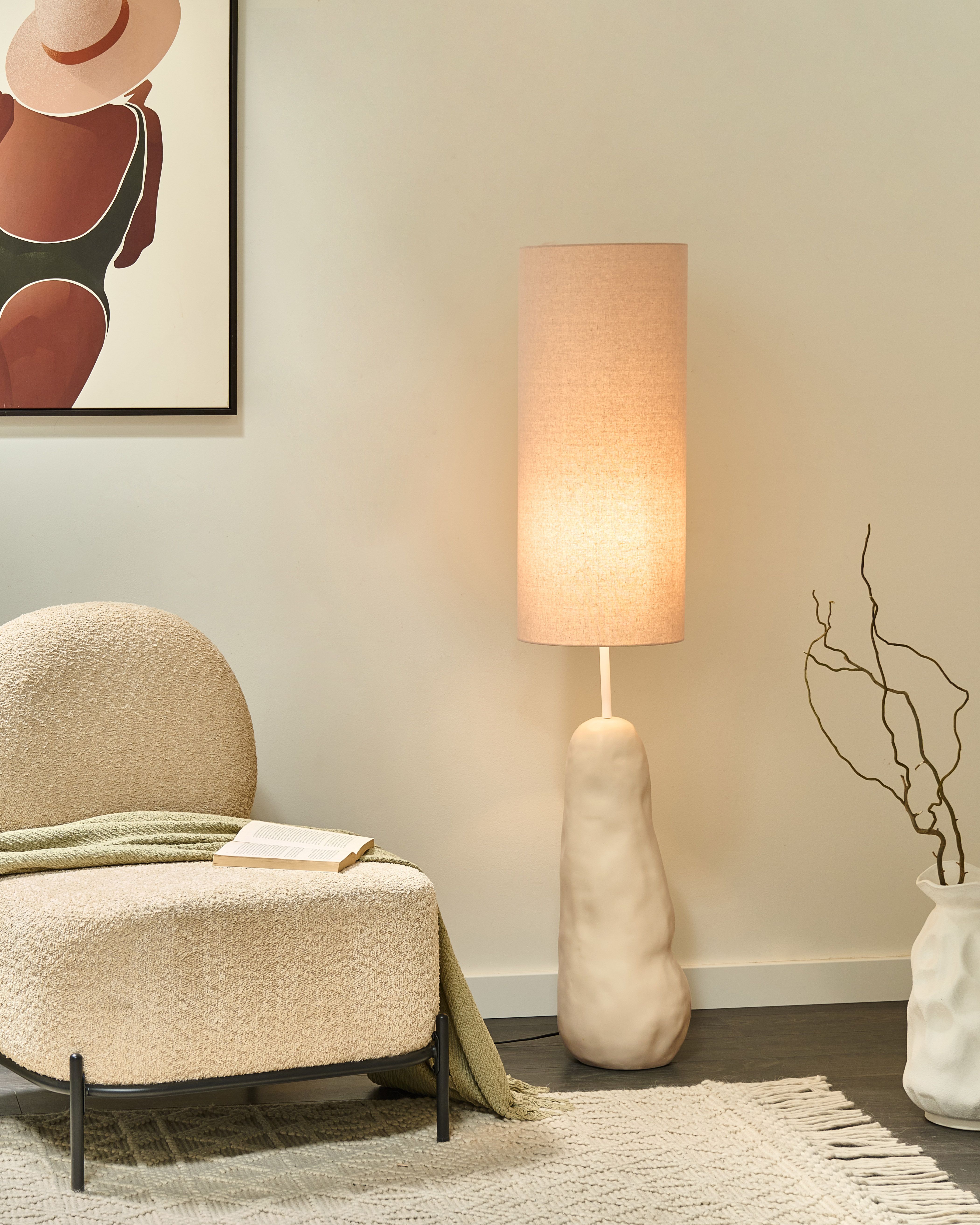 Floor Lamp SELB Ceramic Light Beige