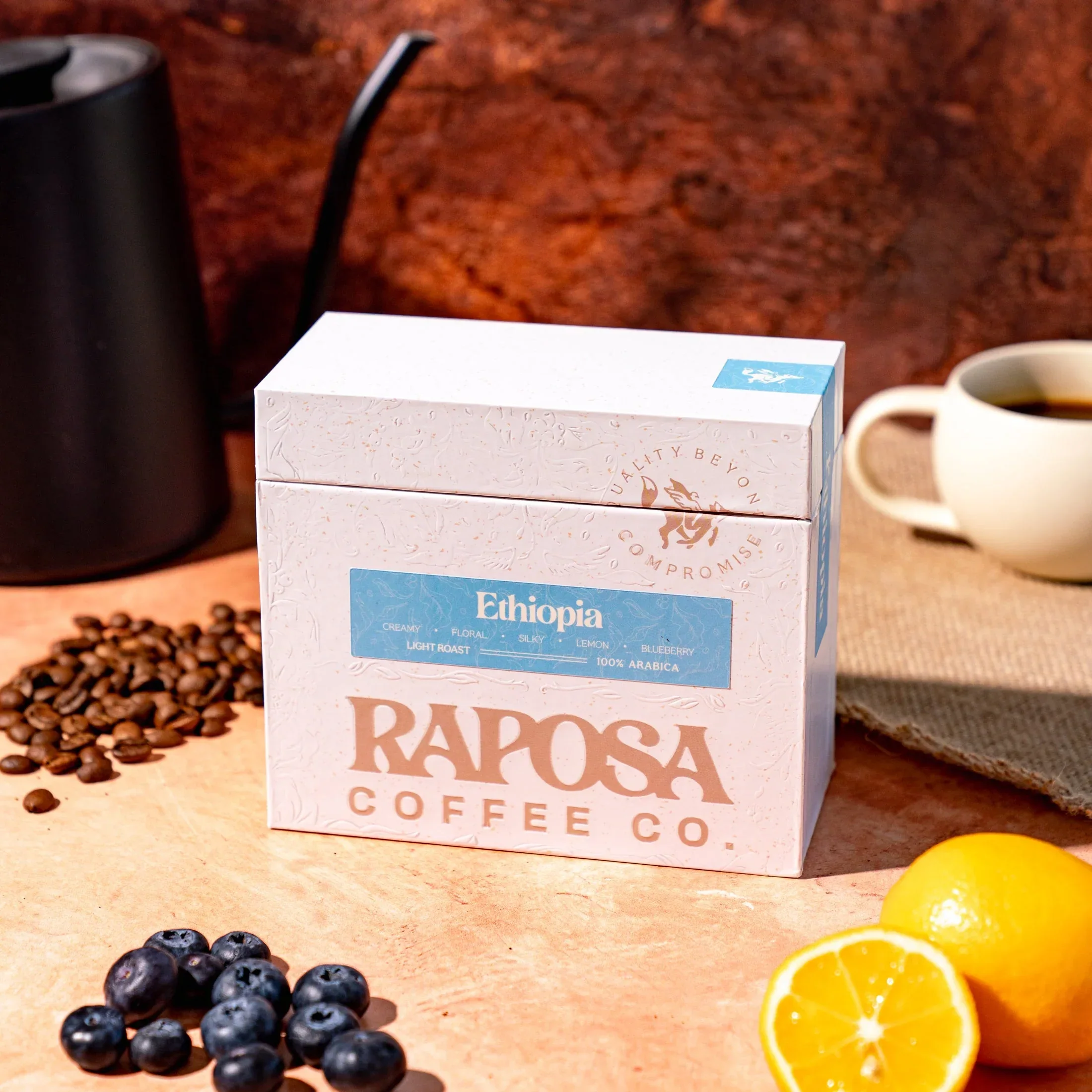 Ethiopia: Light Roast Specialty Whole Roasted Coffee Beans (250g)