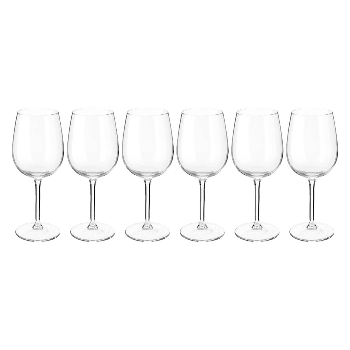 Set of 6 "Orpea" wine glasses 360 ml, Transparent