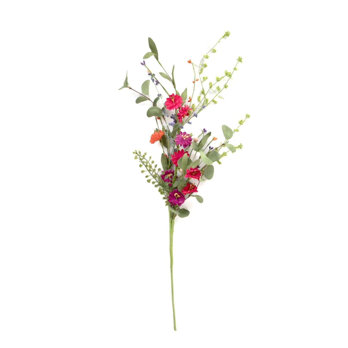Gałązka sztuczna MEADOW z kolorowymi kwiatami 70 cm