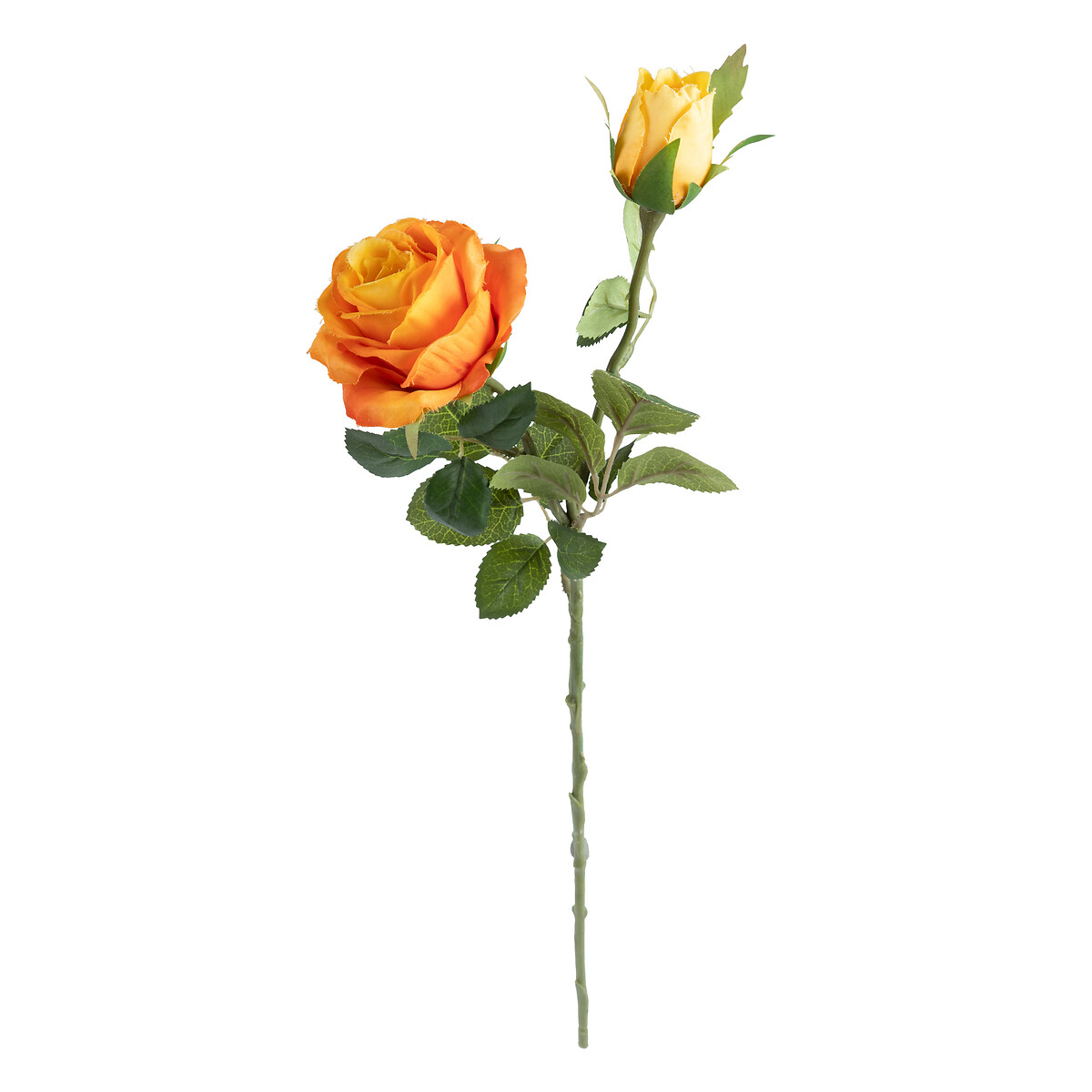 Artificial rose stems Orange, H.48 cm