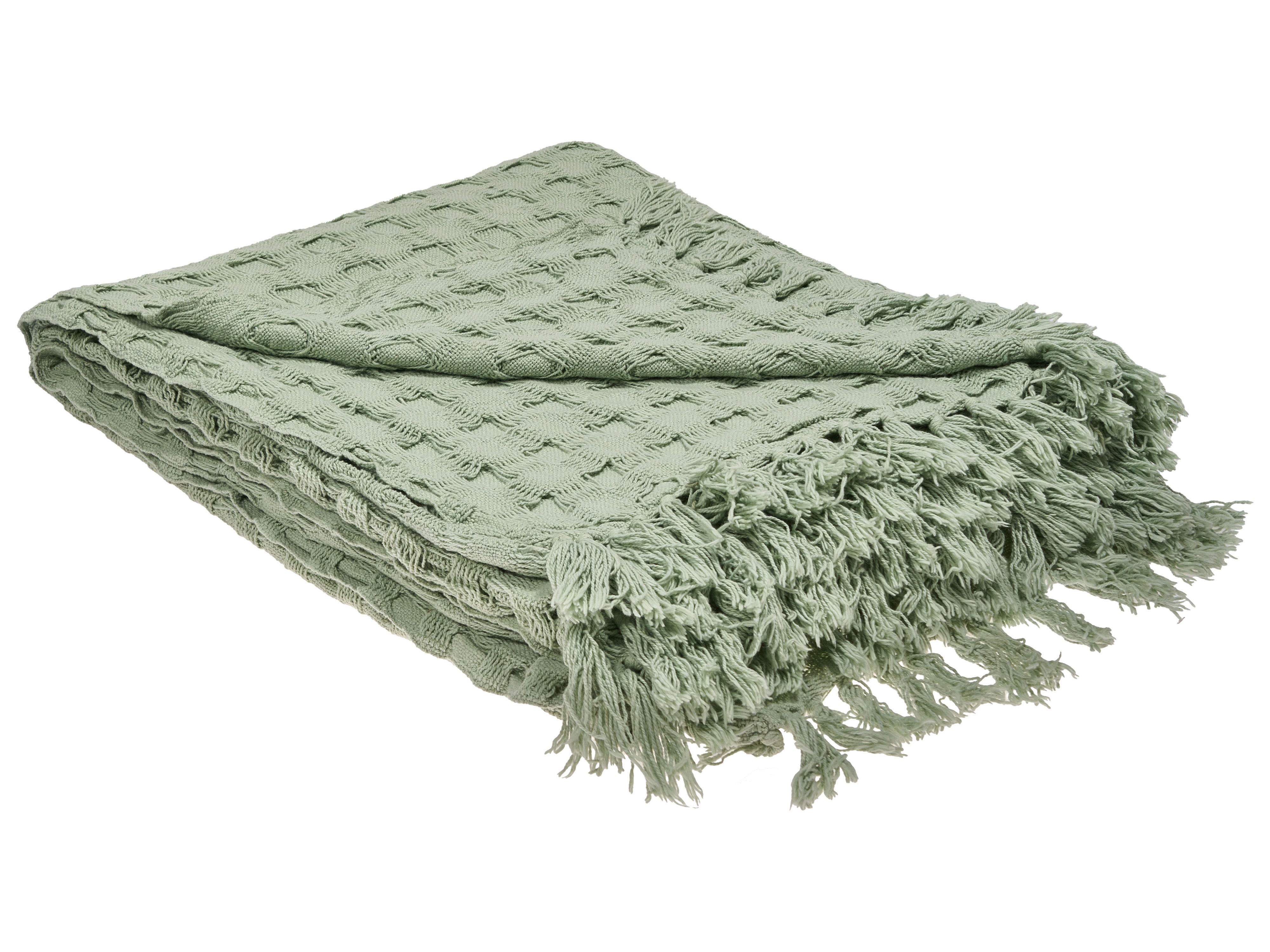 Bedspread BERE Cotton 220 x 240 cm Green