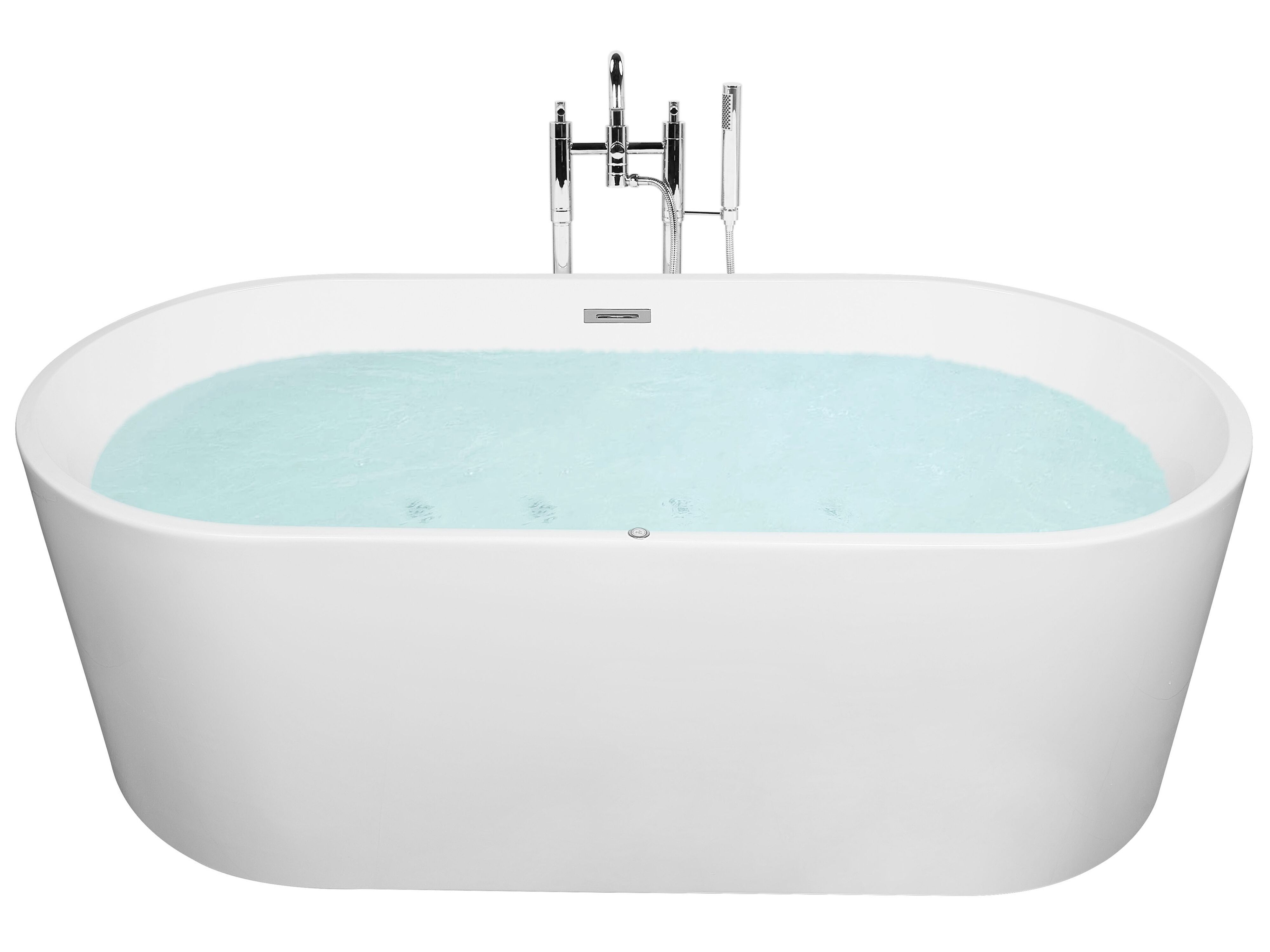 Freestanding Hot Tub with LED HAVANA 1700 x 800 mm White