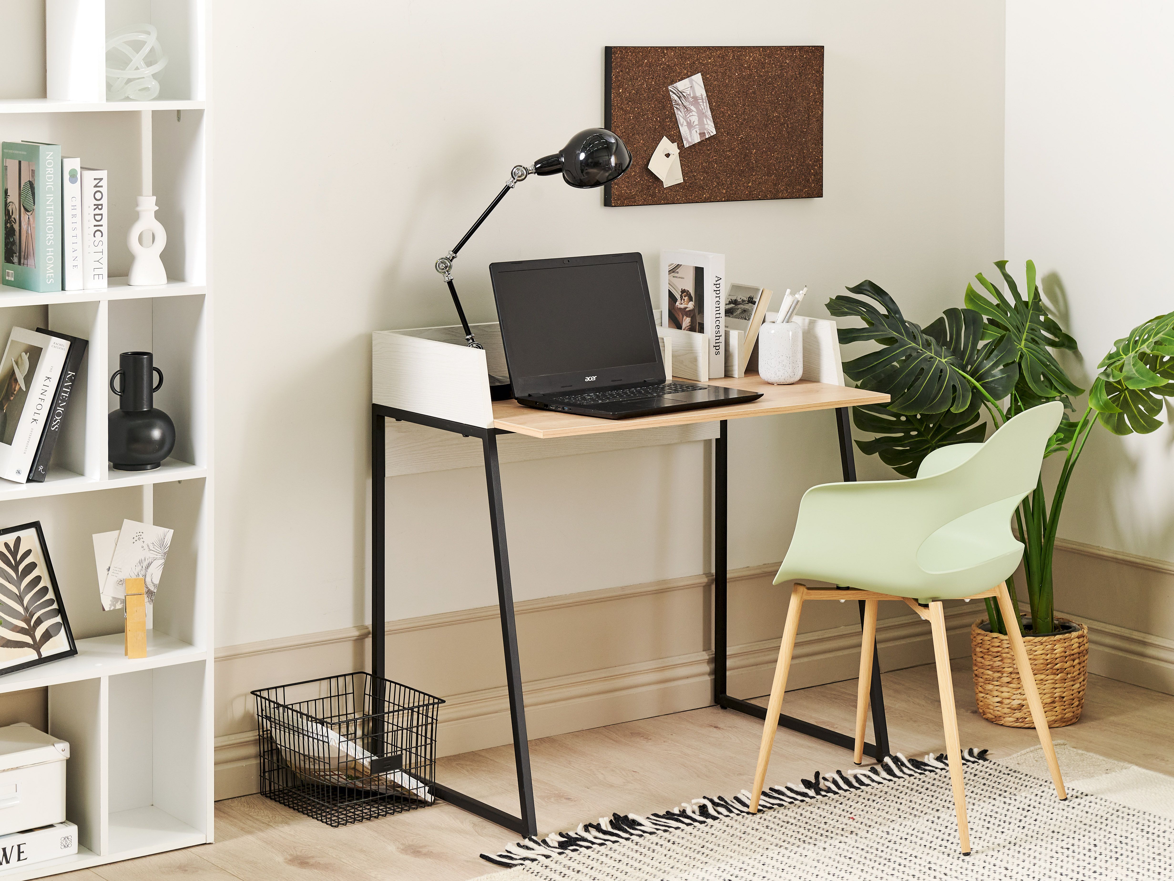 Home Office Desk ANAH White 90 cm 60 cm
