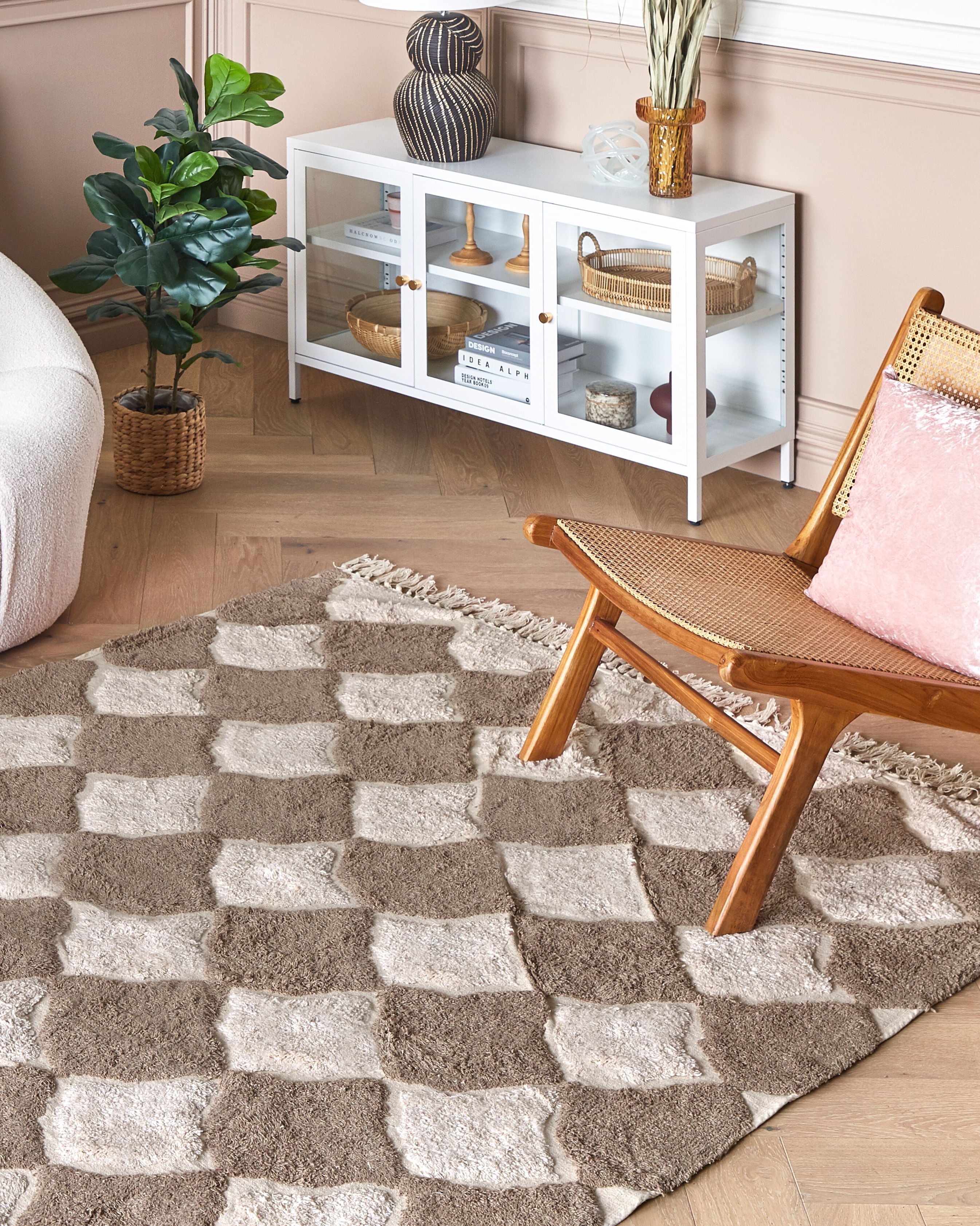 Rug SINOP Beige 160 x 230 cm Cotton