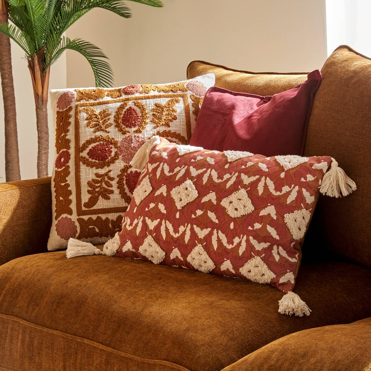 "Sienna" Cushion Cover Terracotta, 50x30 cm