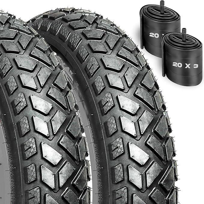HEB ALLSCAPE Heavy Duty 20x4 Bike Tire + Tube - Includes 2 Tires for Optimal Performance - Image 7