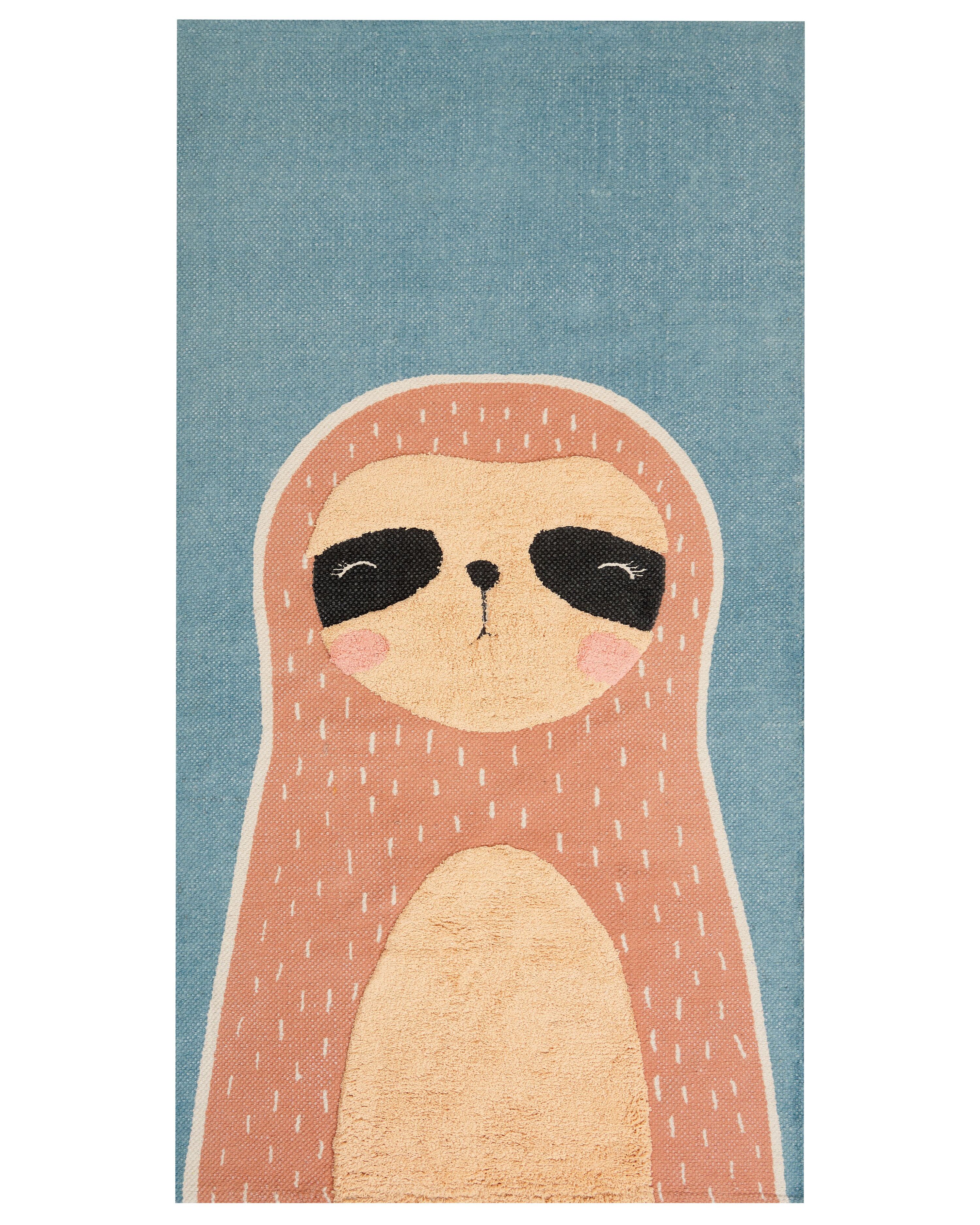 Kids Rug ISAK Blue 80 x 150 cm Cotton