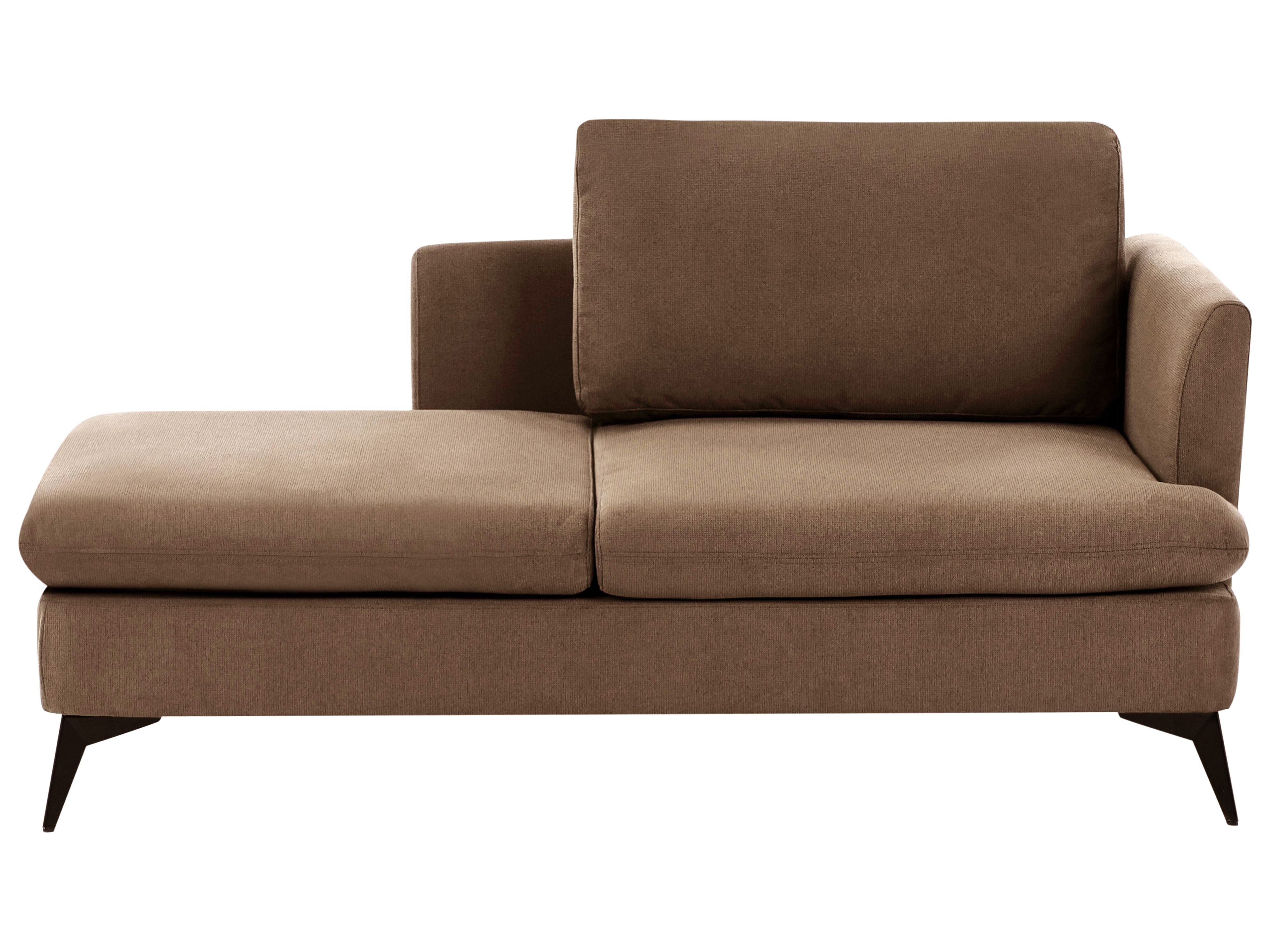 Right-Hand Chaise Lounge SIEVOZ Fabric Brown