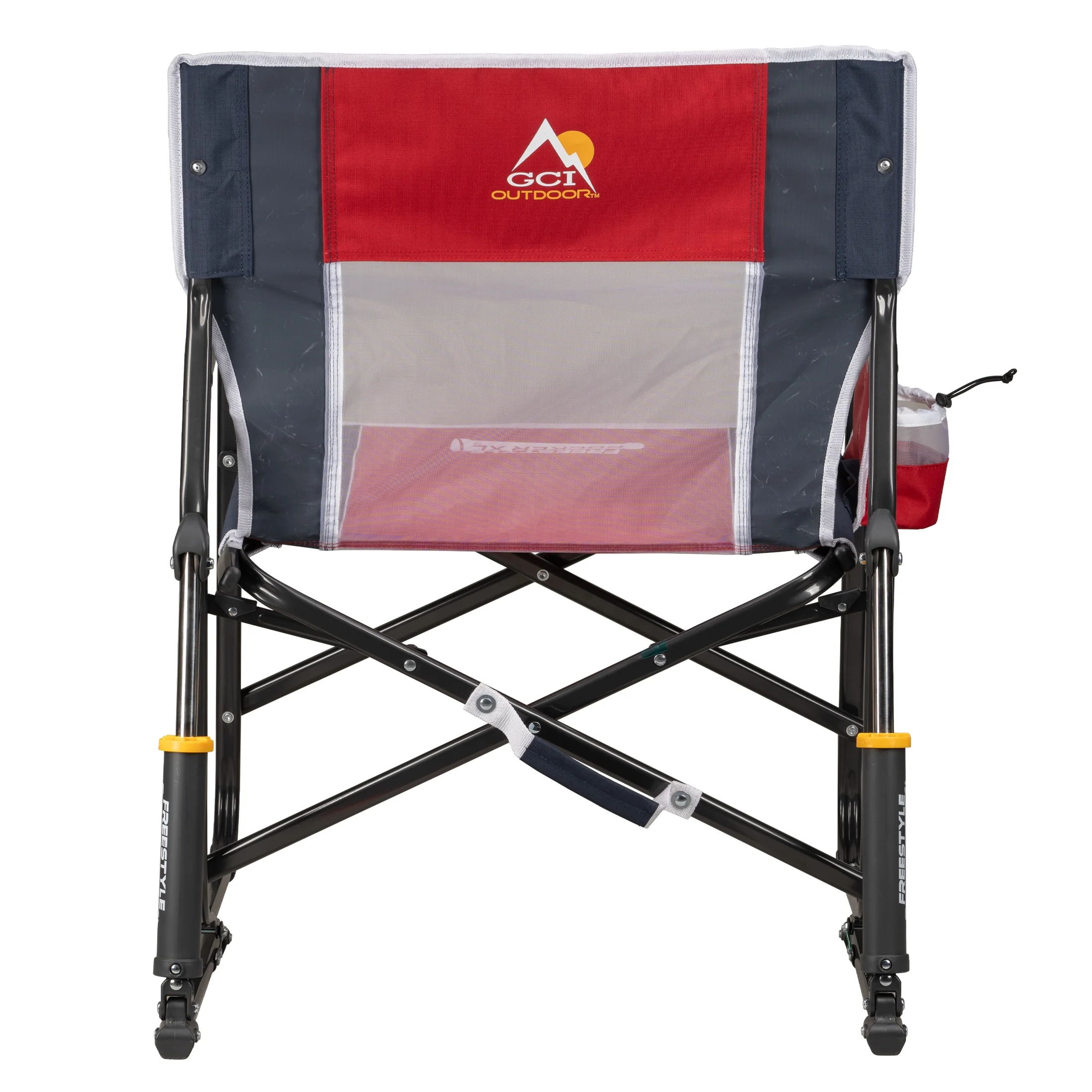 GCI Outdoor Freestyle Rocker XL Oversized Foldable Rocking Camp Chair, Pewter - Image 14