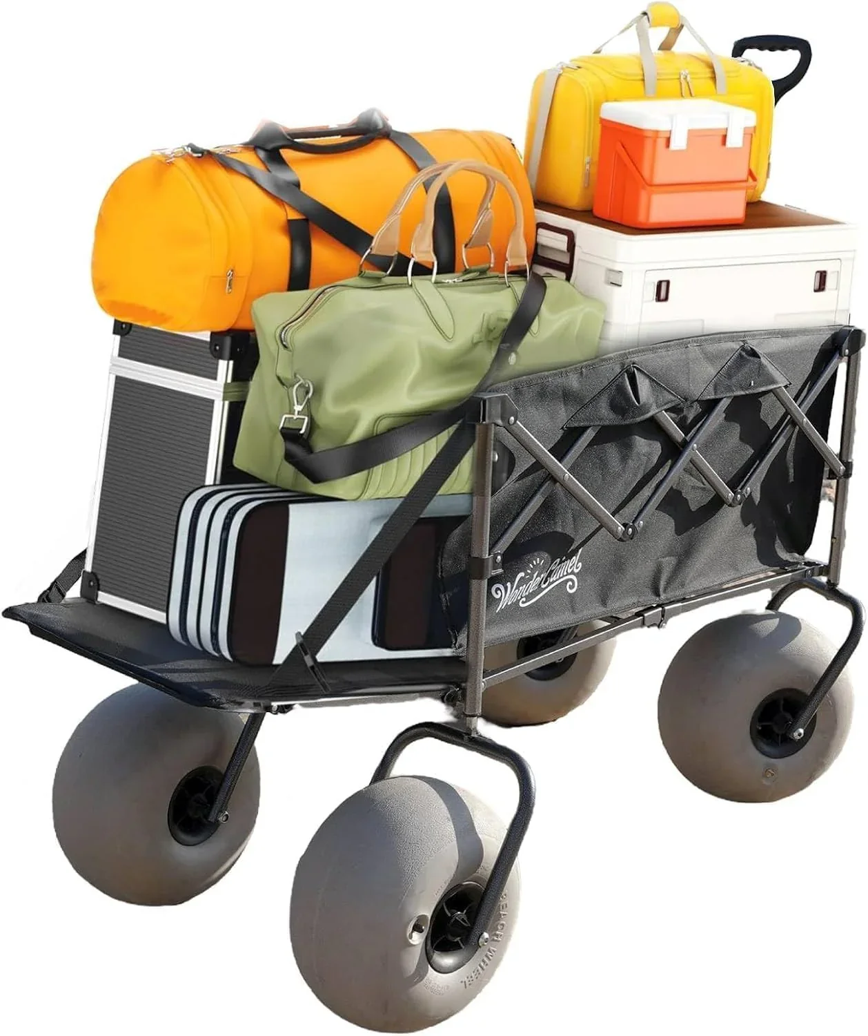 WONDERCAMEL Collapsible All-Terrain Beach Wagon With 13in Balloon Wheels, 185L, 46in D x 28.98in W x 46in H - Image 5 WONDERCAMEL Collapsible All-Terrain Beach Wagon With 13in Balloon Wheels, 185L, 46in D x 28.98in W x 46in H - Image 5